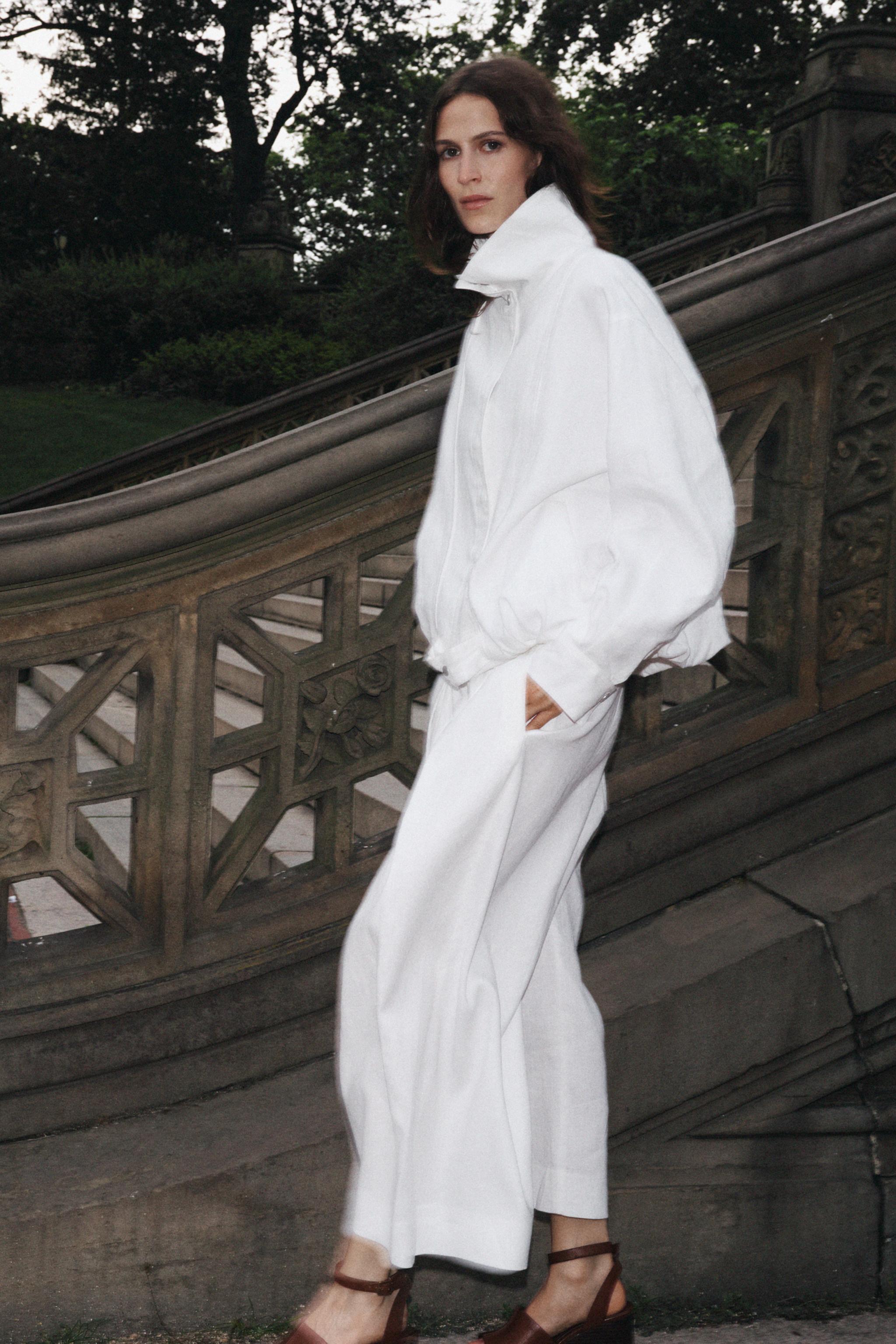 100% LINEN BOMBER JACKET ZW COLLECTION