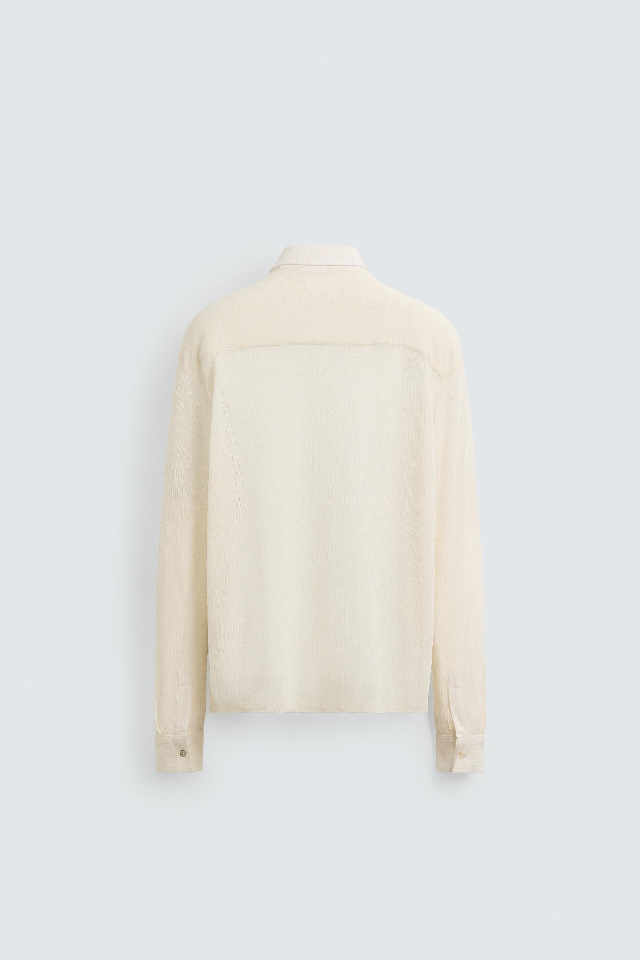 SEMI-SHEER TEXTURED SHIRT