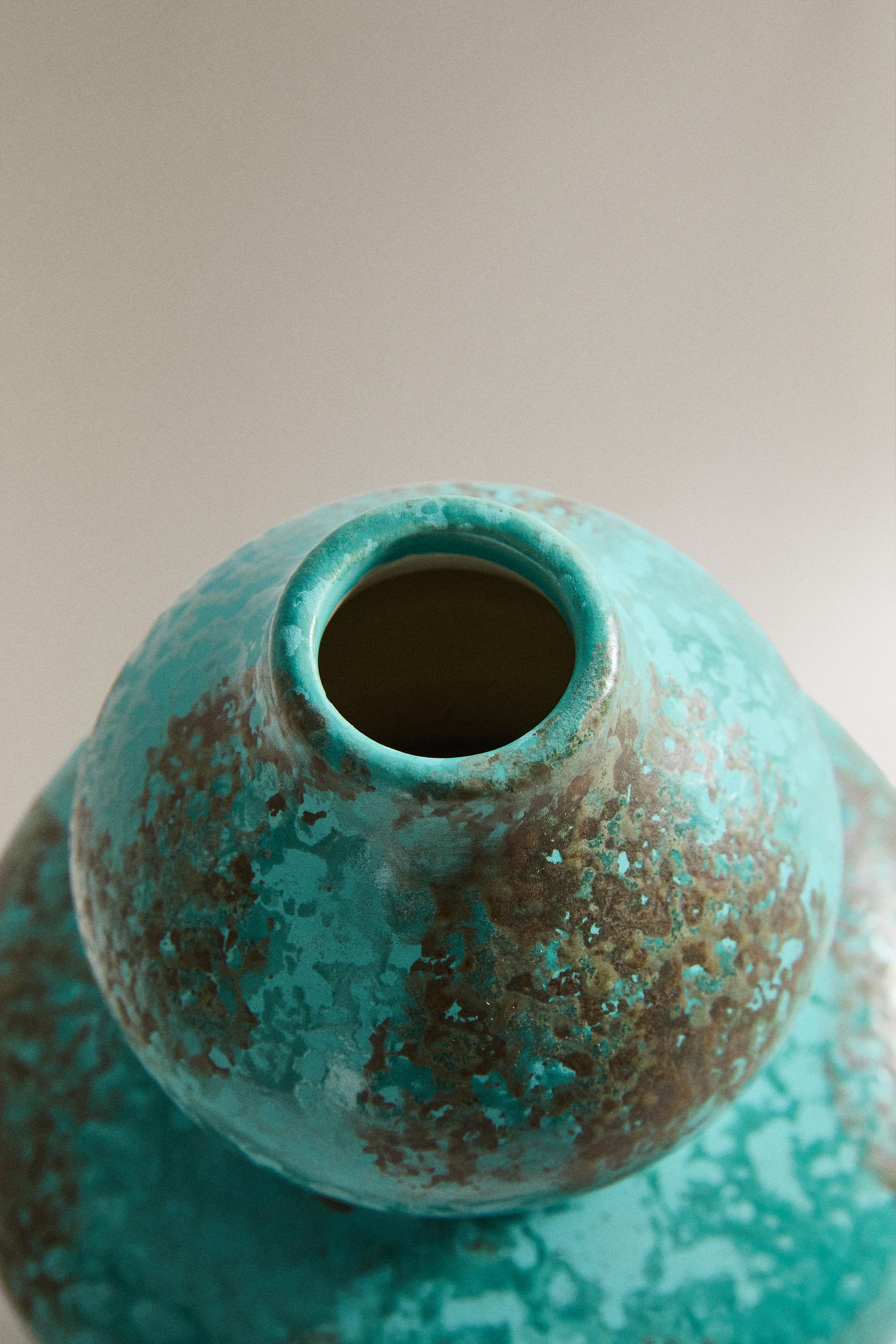 DOUBLE BODY STONEWARE VASE