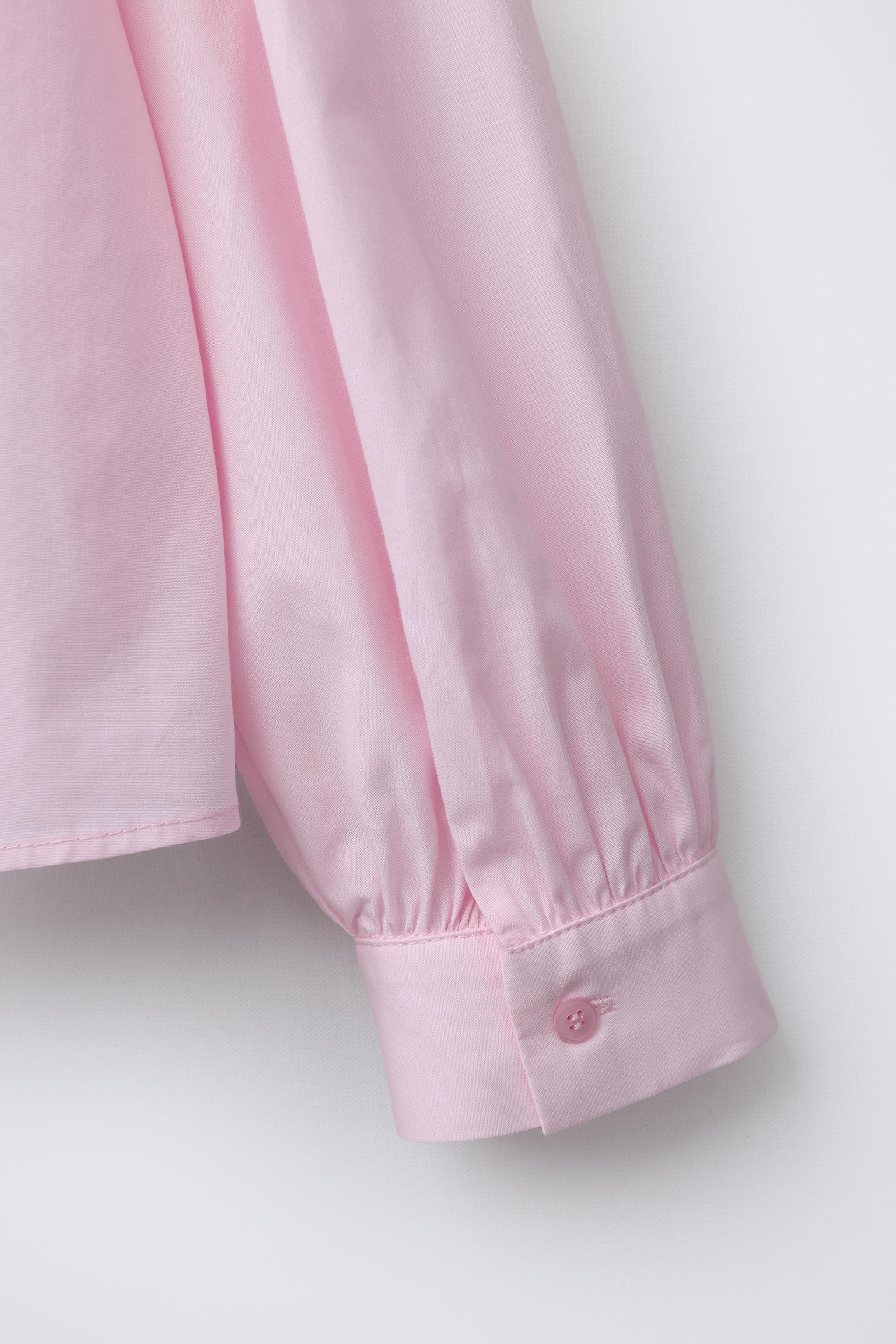 PICOT TRIM PETER PAN COLLAR SHIRT