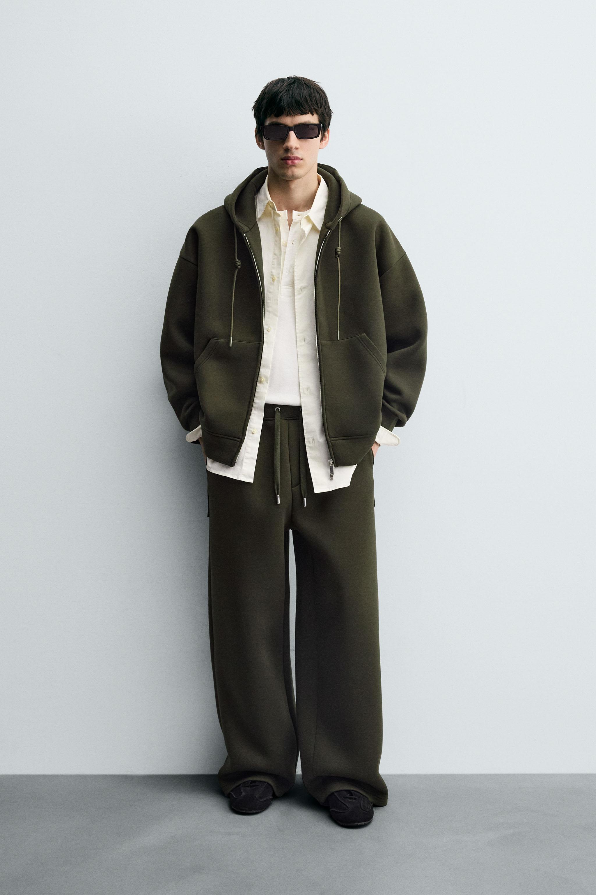 WIDE FIT NEOPRENE EFFECT PANTS