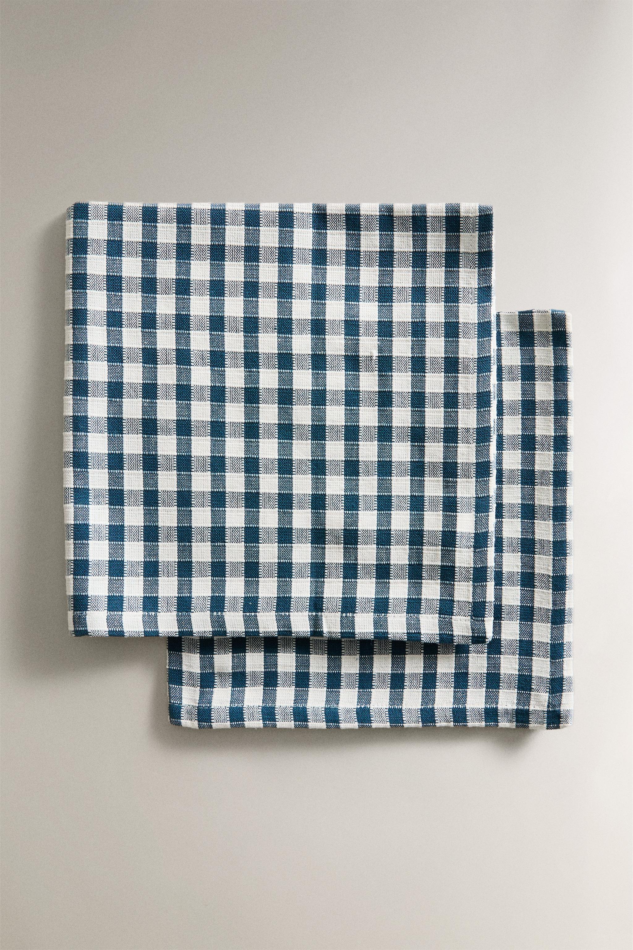 SET OF GINGHAM COTTON NAPKINS (SET OF 2)