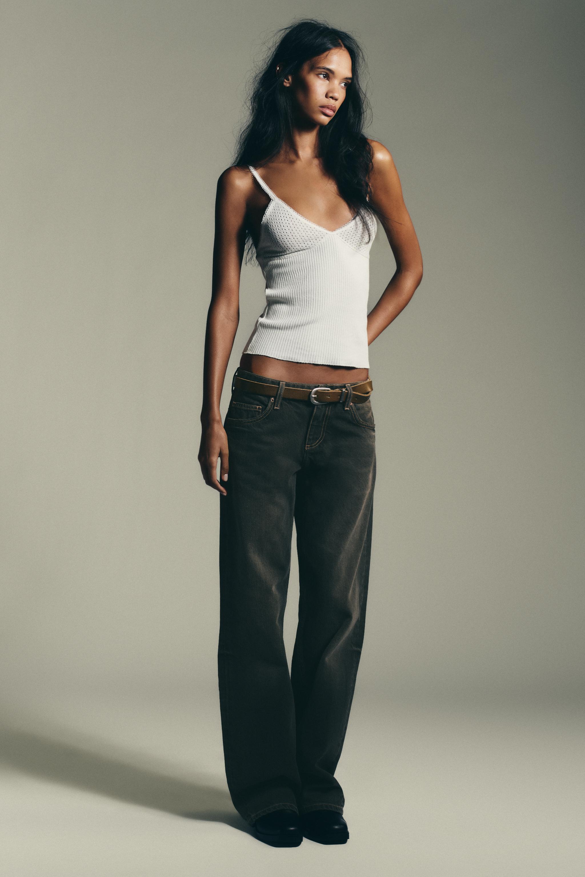 TRF LOW RISE WIDE LEG JEANS