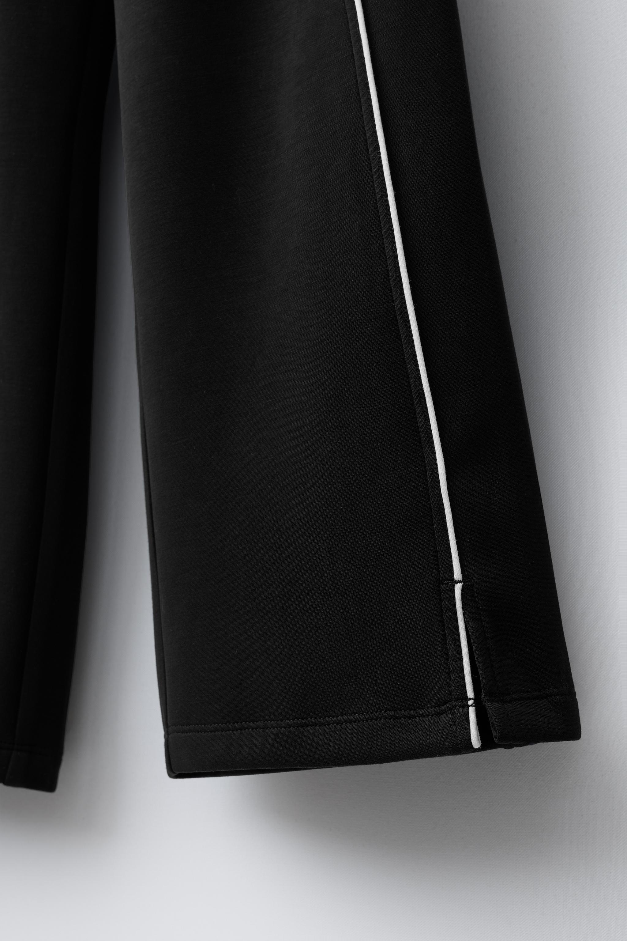 MODAL PANTS WITH CONTRASTING PIPING