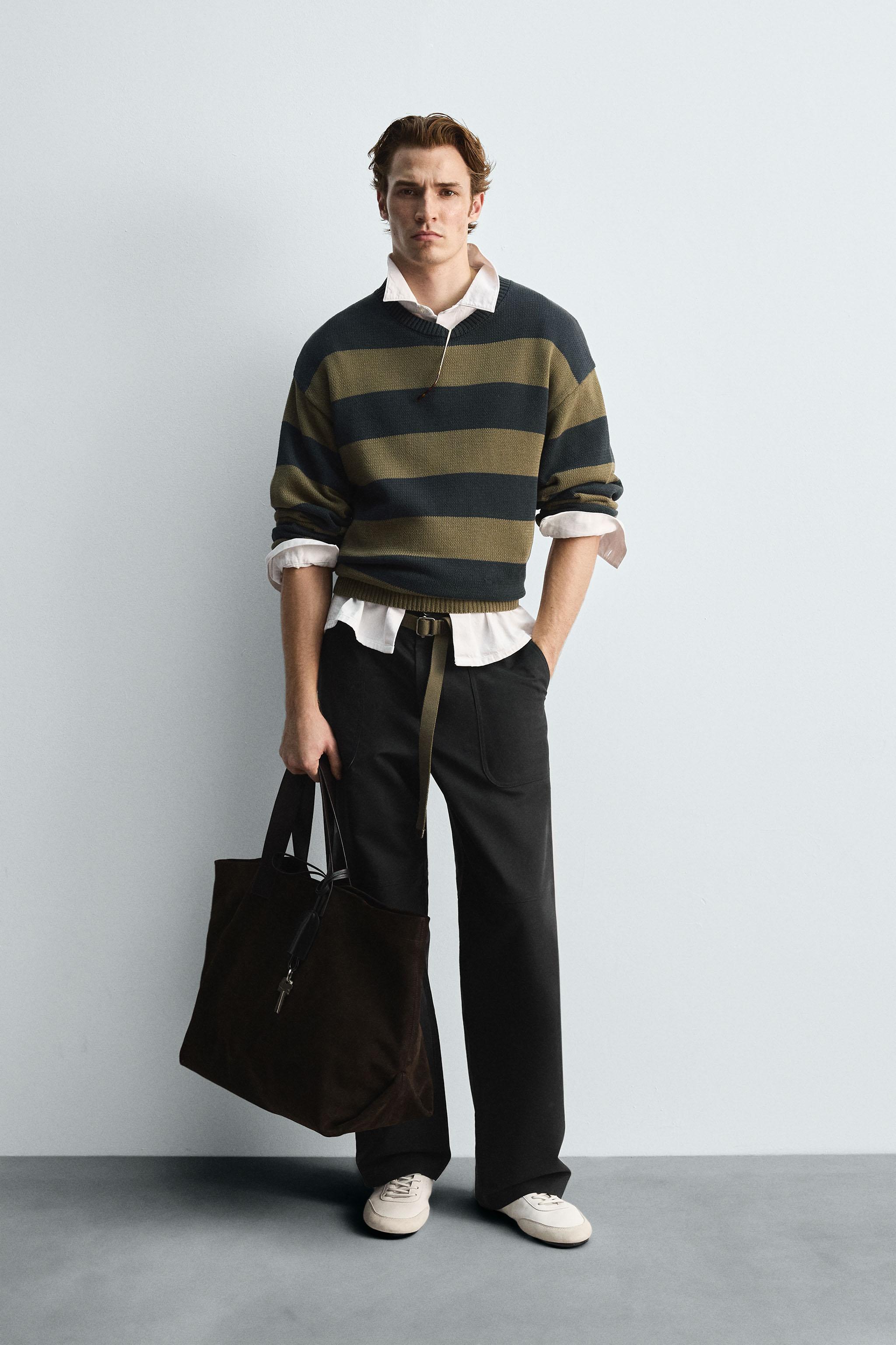 STRIPED JACQUARD SWEATER