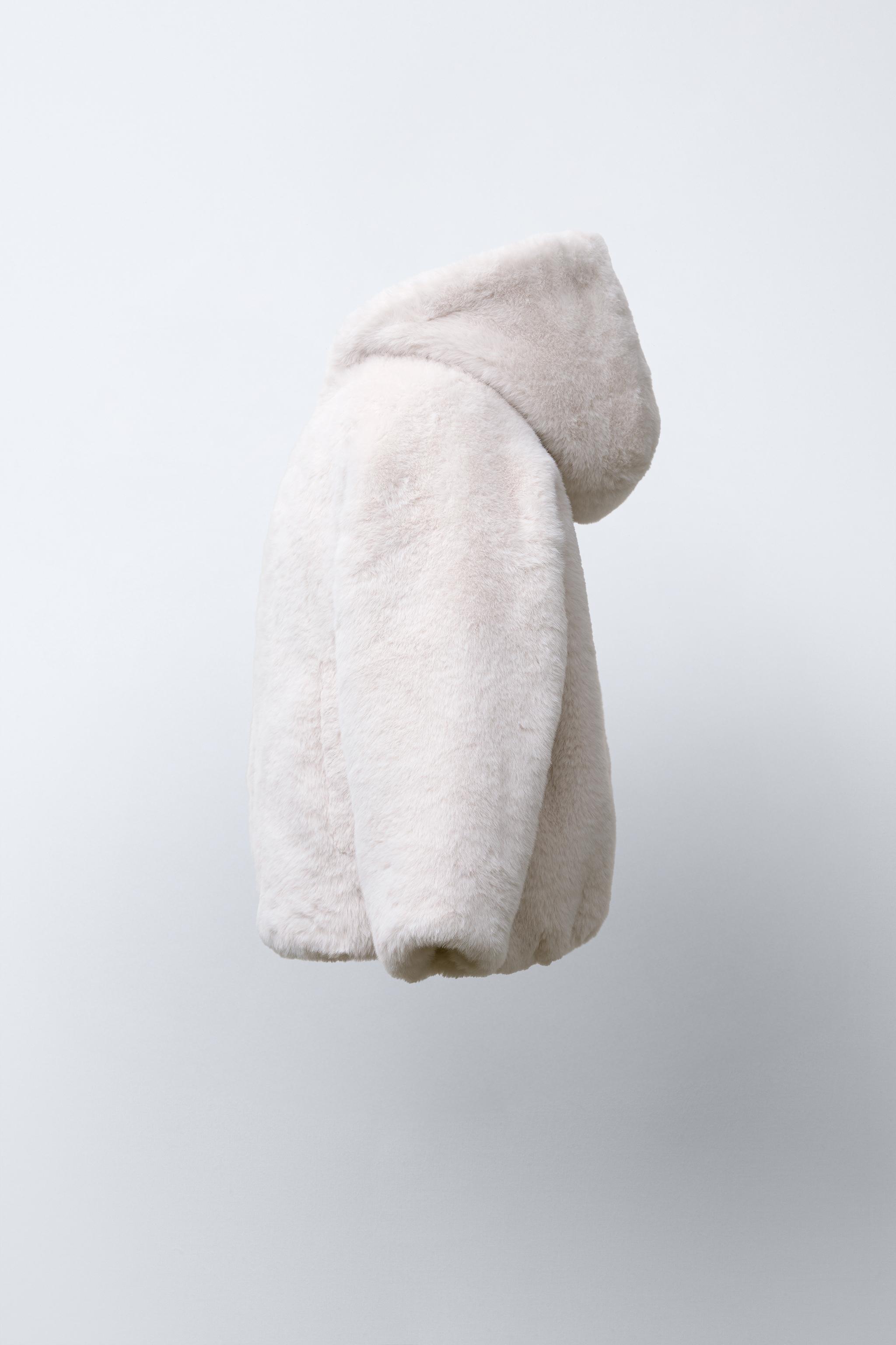 FAUX FUR HOODIE JACKET