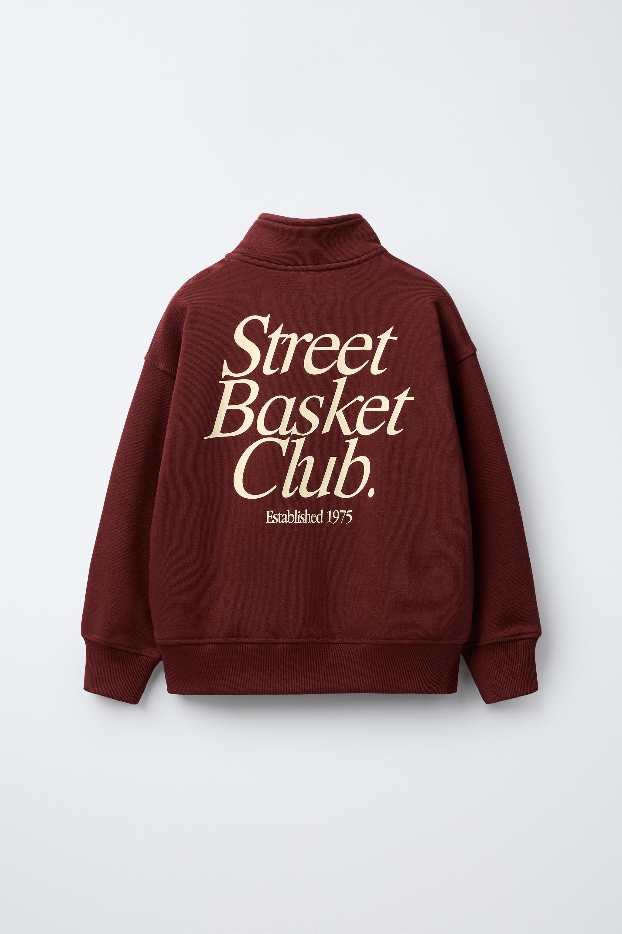 TEXT ZIP-UP SWEATSHIRT AND JOGGER PANTS SET