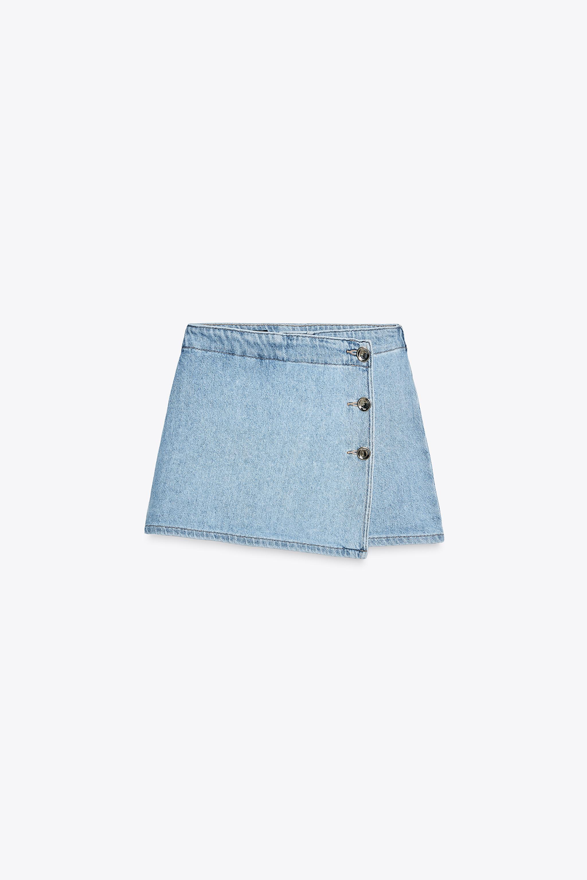 Z1975 CROSSOVER BUTTON DENIM SKORT