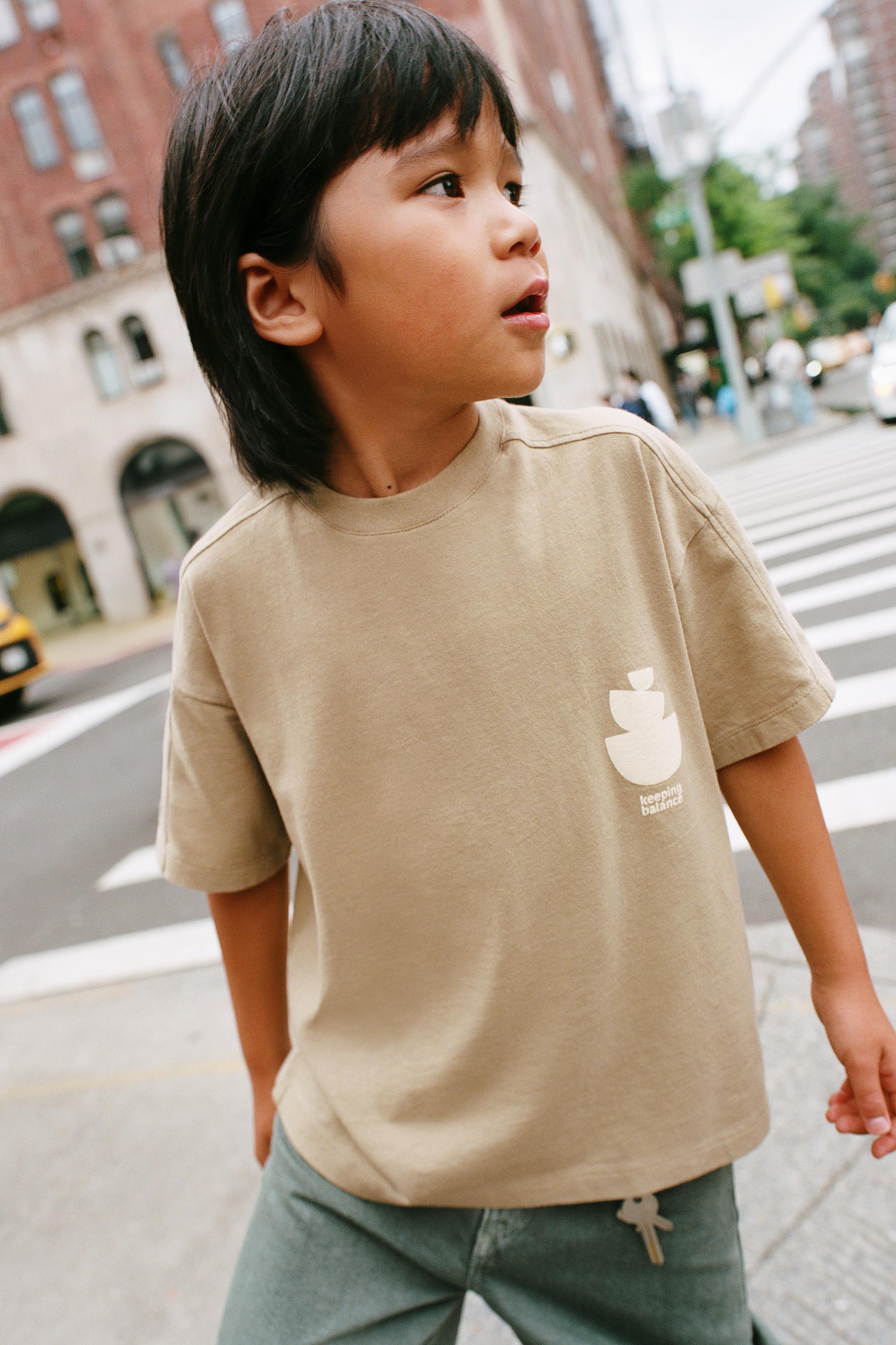 GARMENT-DYED PRINTED T-SHIRT