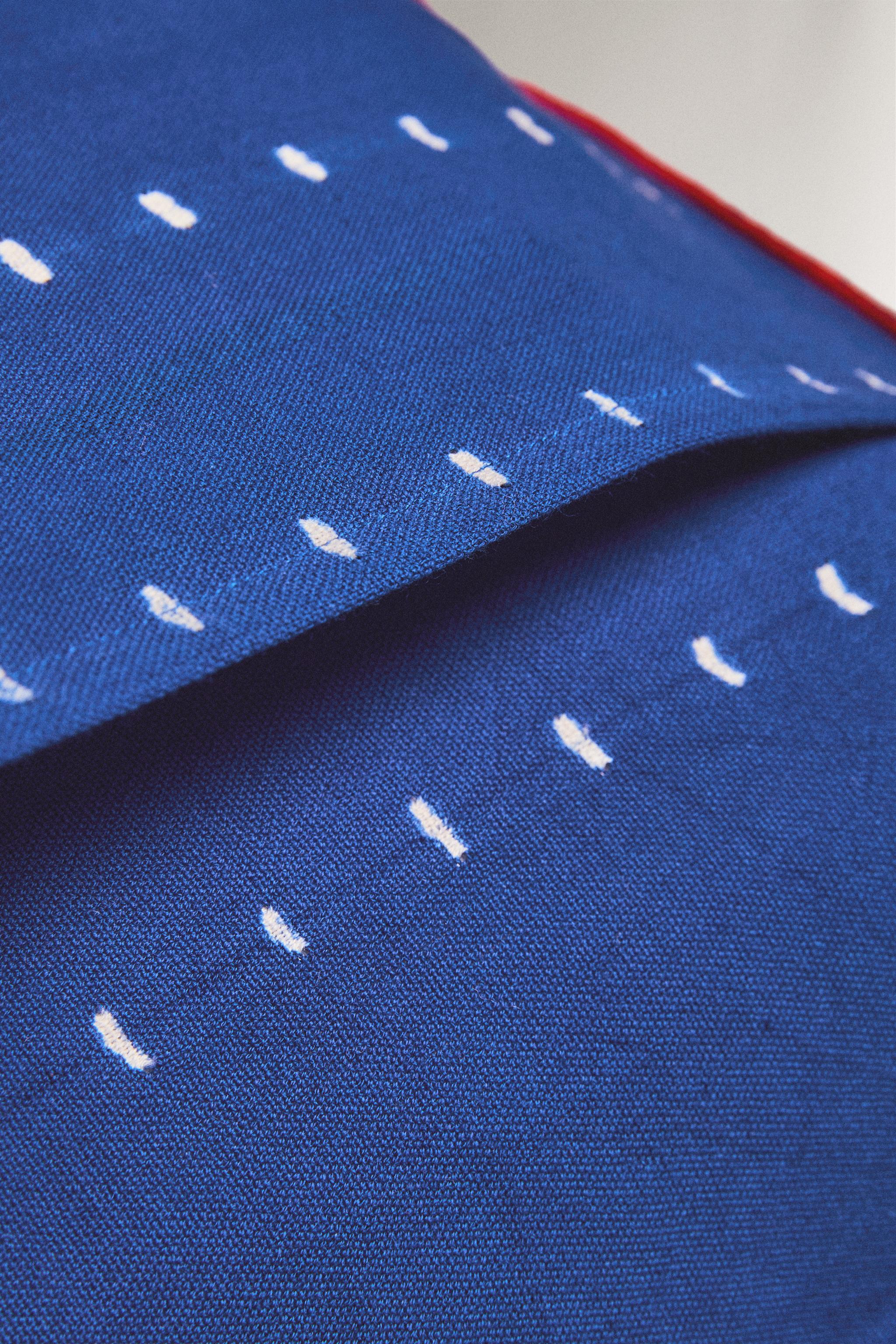 TIE-DYE COTTON THROW PILLOW COVER WITH PIPING X TENSIRA