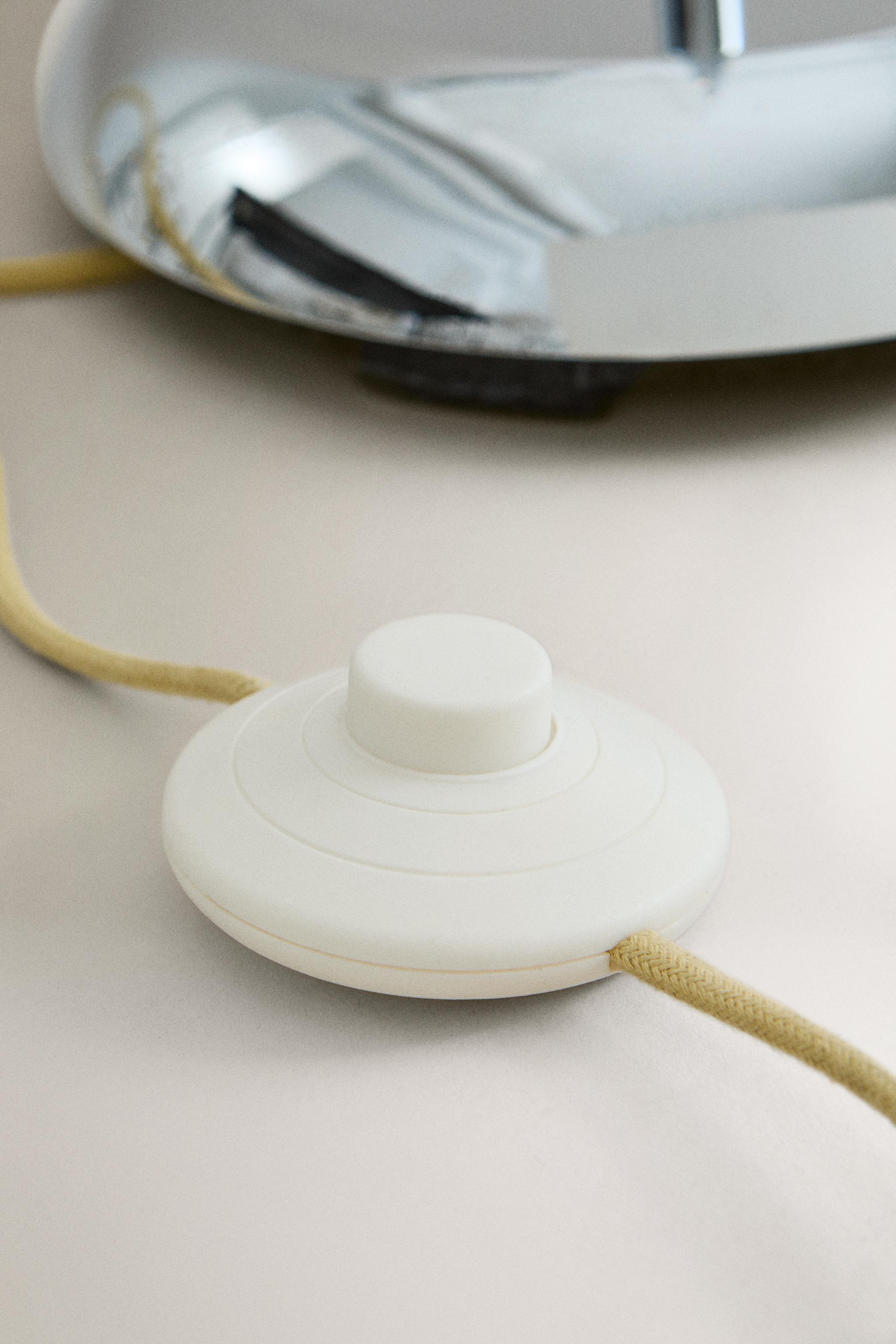 GLASS AND METAL FLOOR LAMP