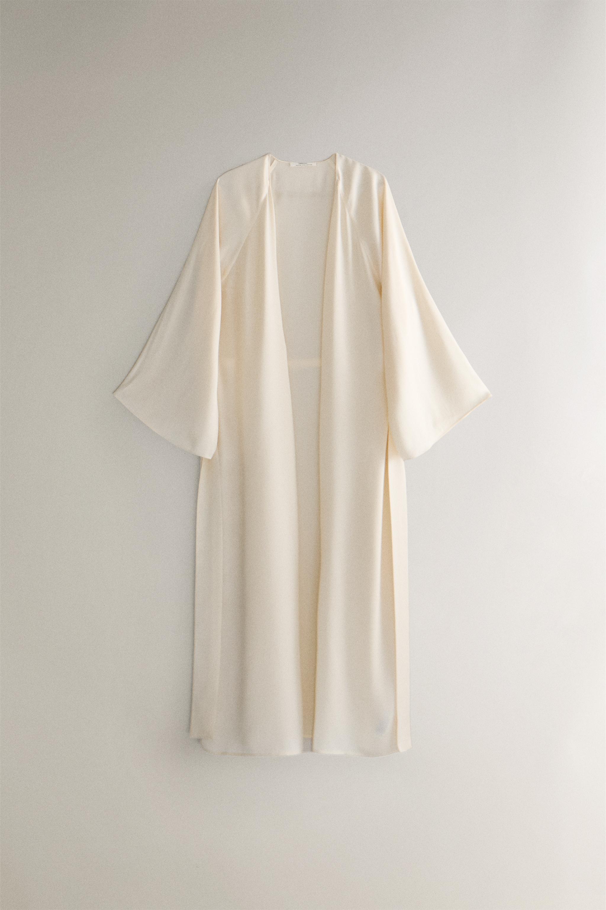 BEIGE SILK ROBE