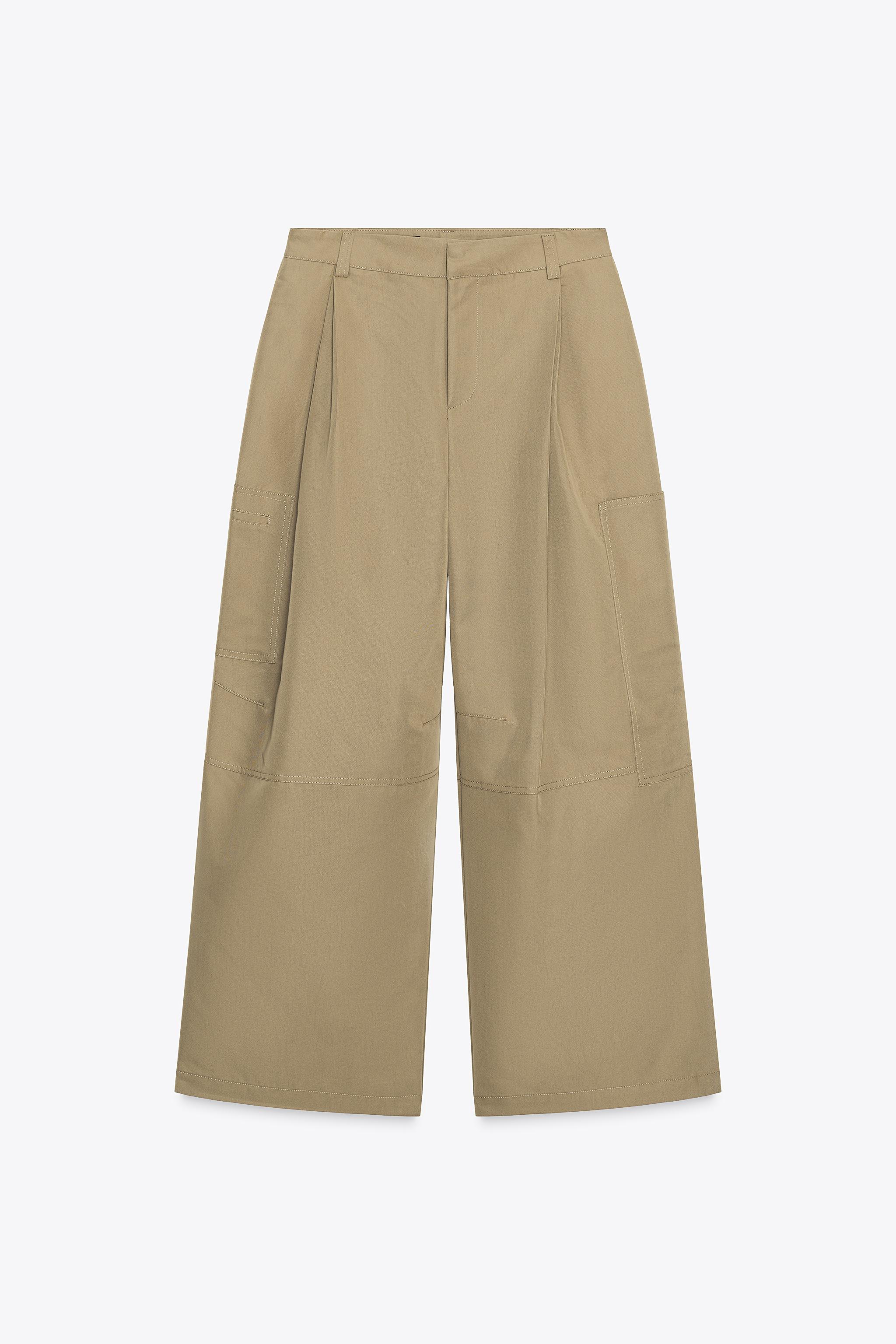 PLEATED CARGO PANTS