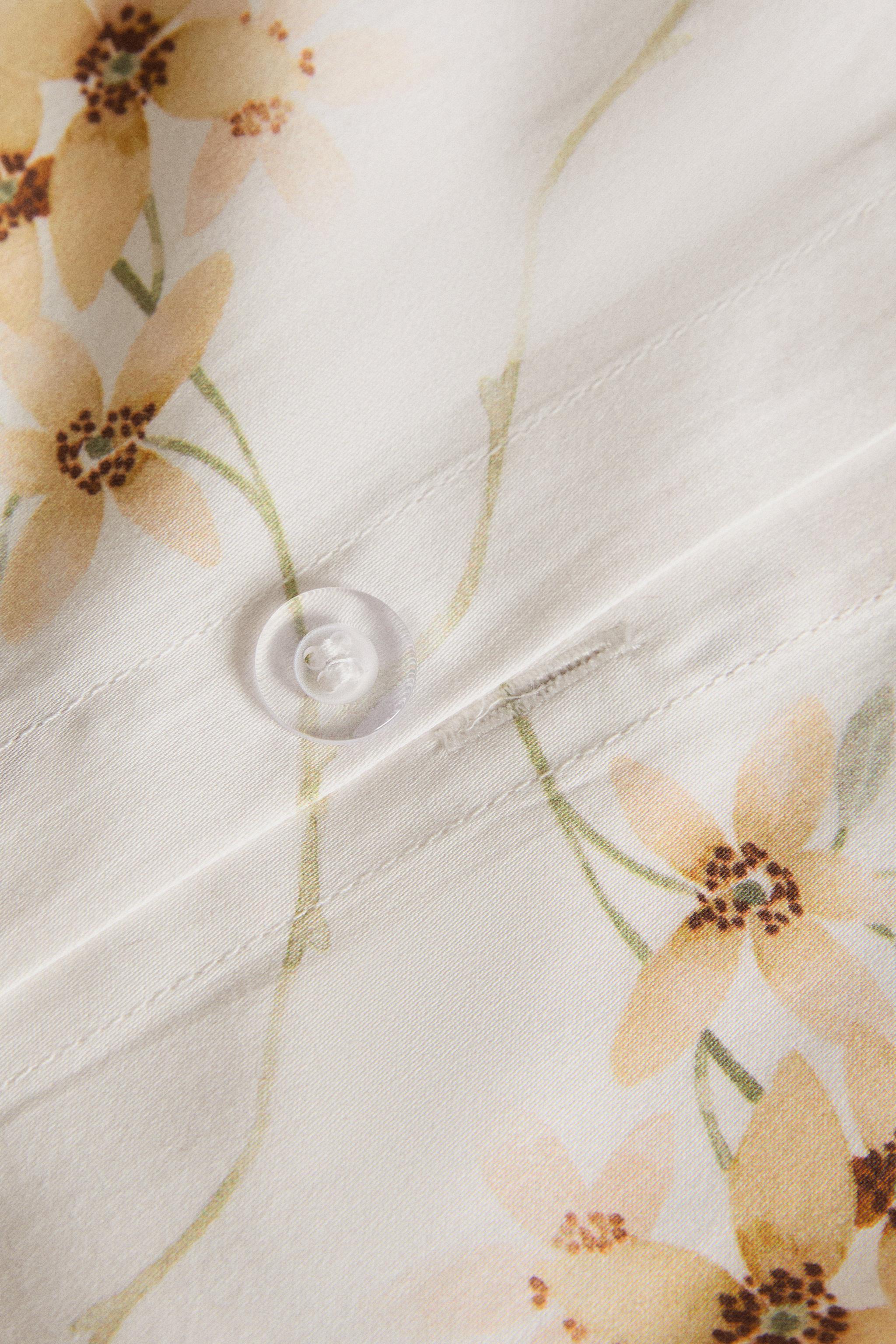 FLORAL PRINT SATEEN DUVET COVER