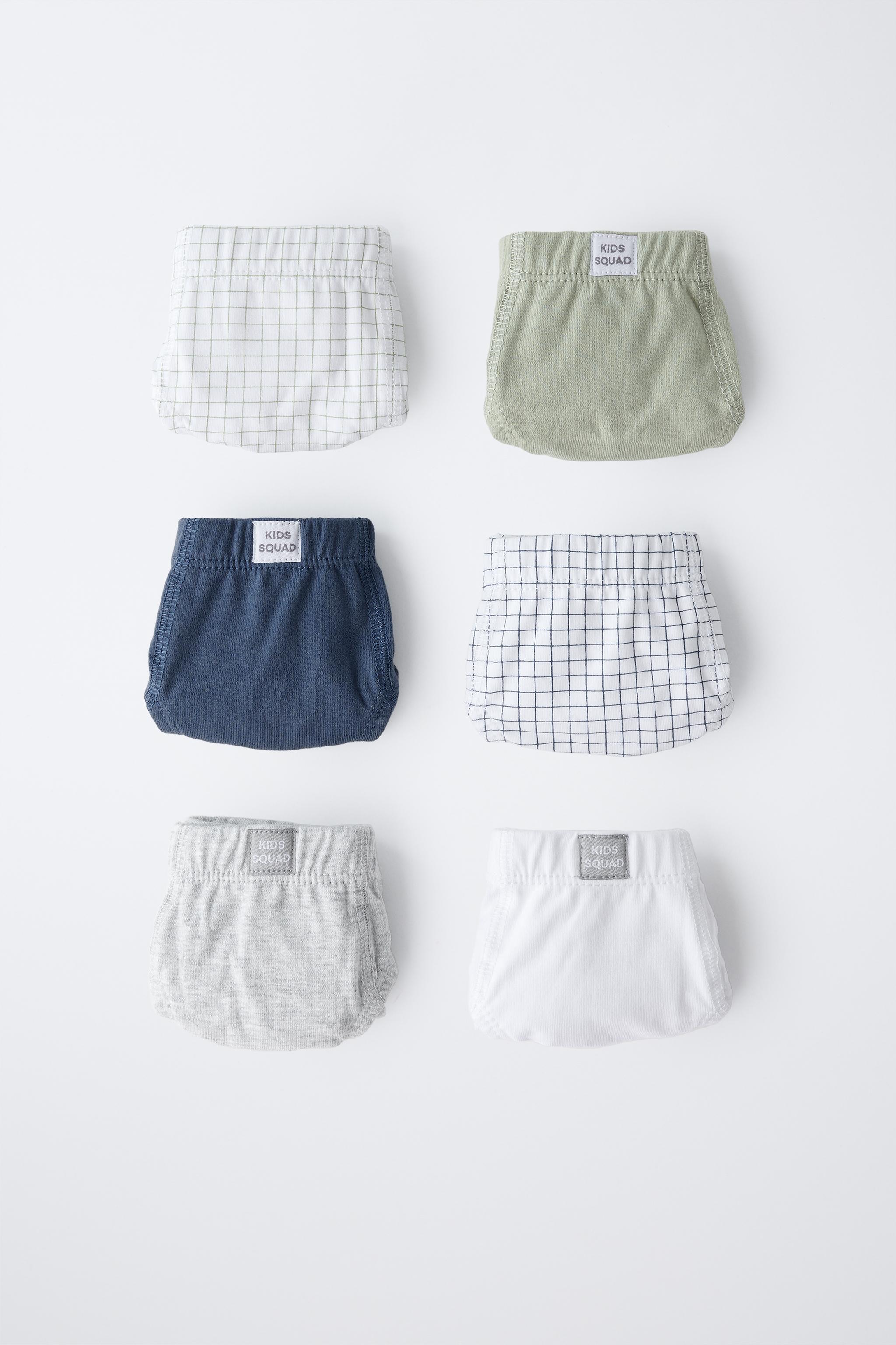 2-6 YEARS/ SIX-PACK OF CHECKERED BRIEFS