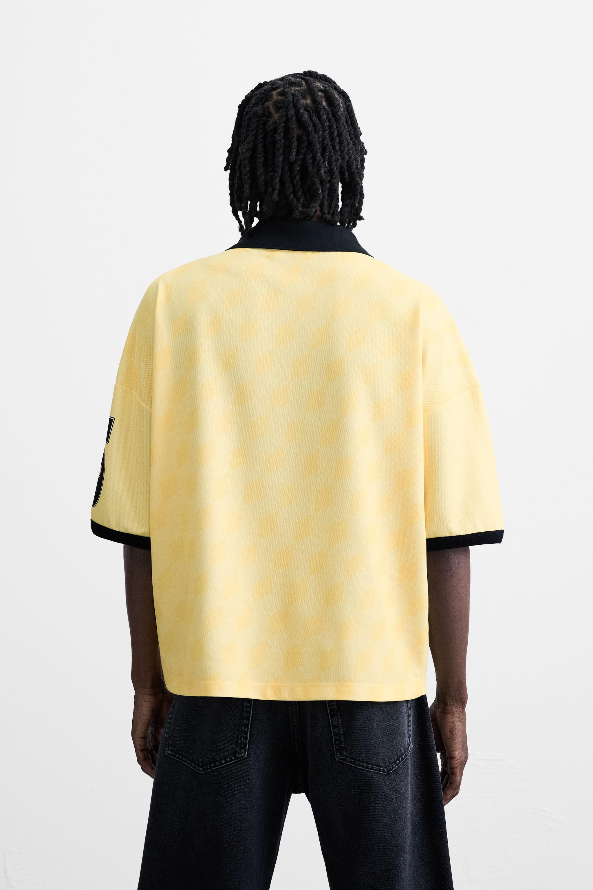 RETRO FOOTBALL PRINTED POLO SHIRT