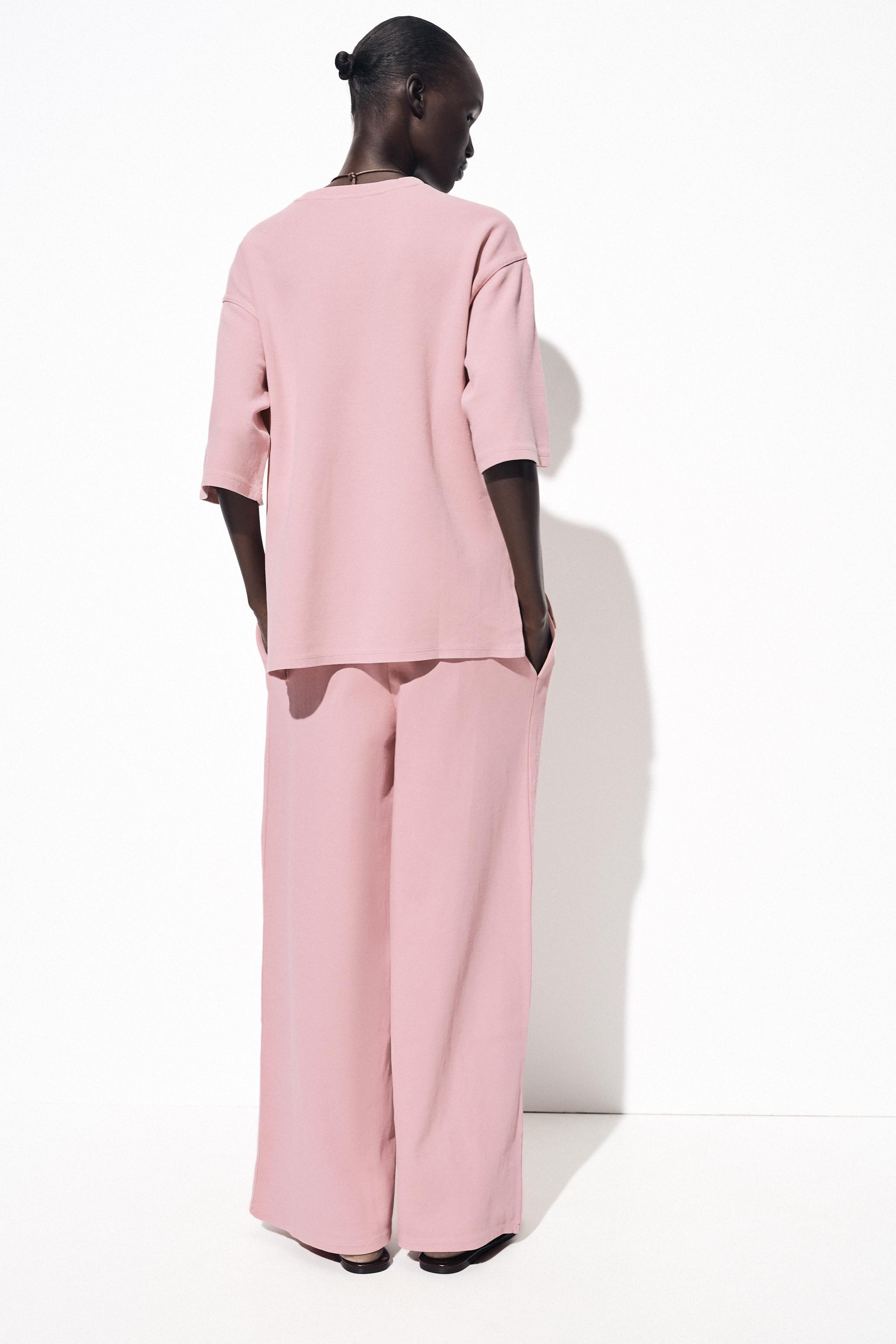 WASHED EFFECT INTERLOCK T-SHIRT