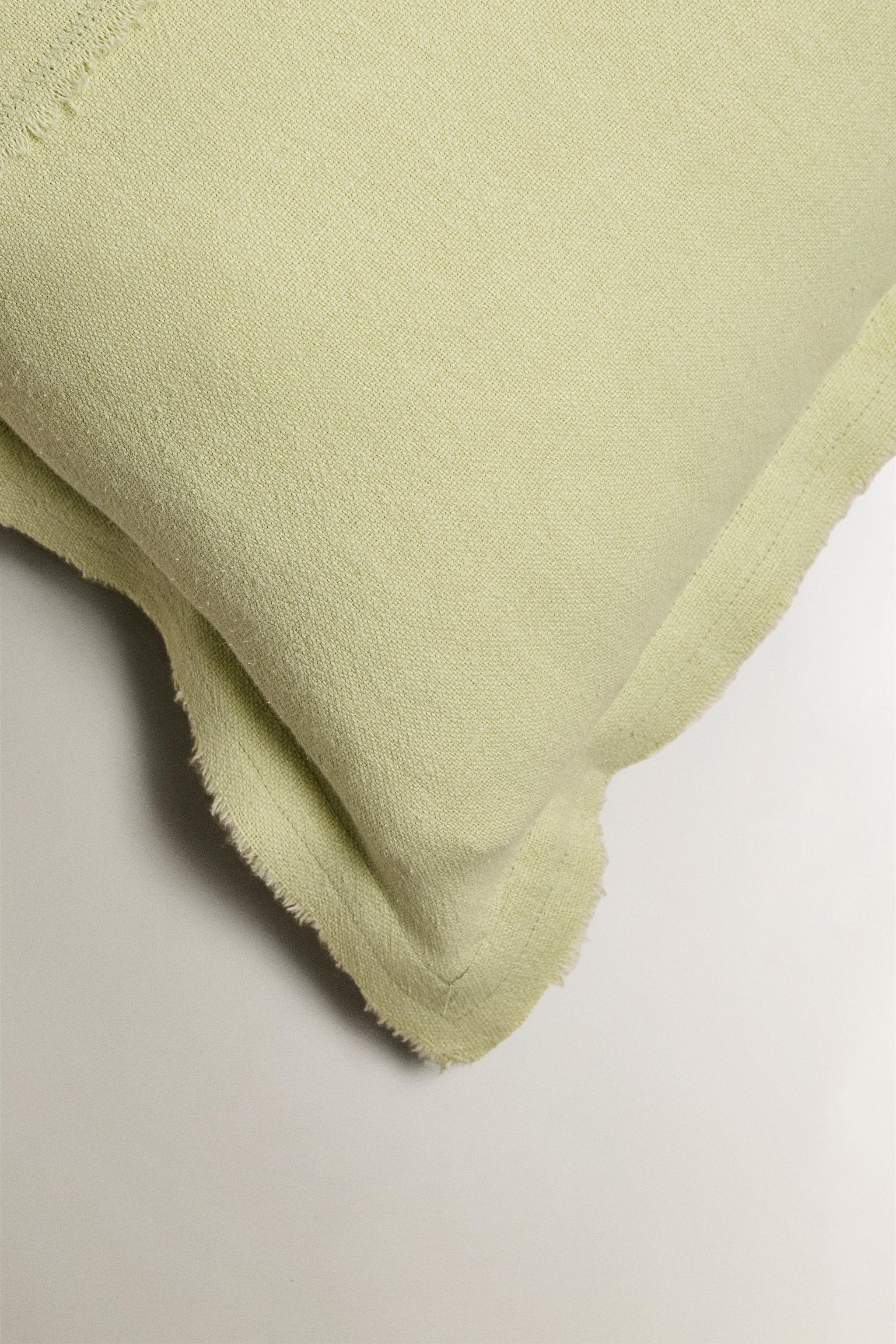 FRINGED THROW PILLOW COVER