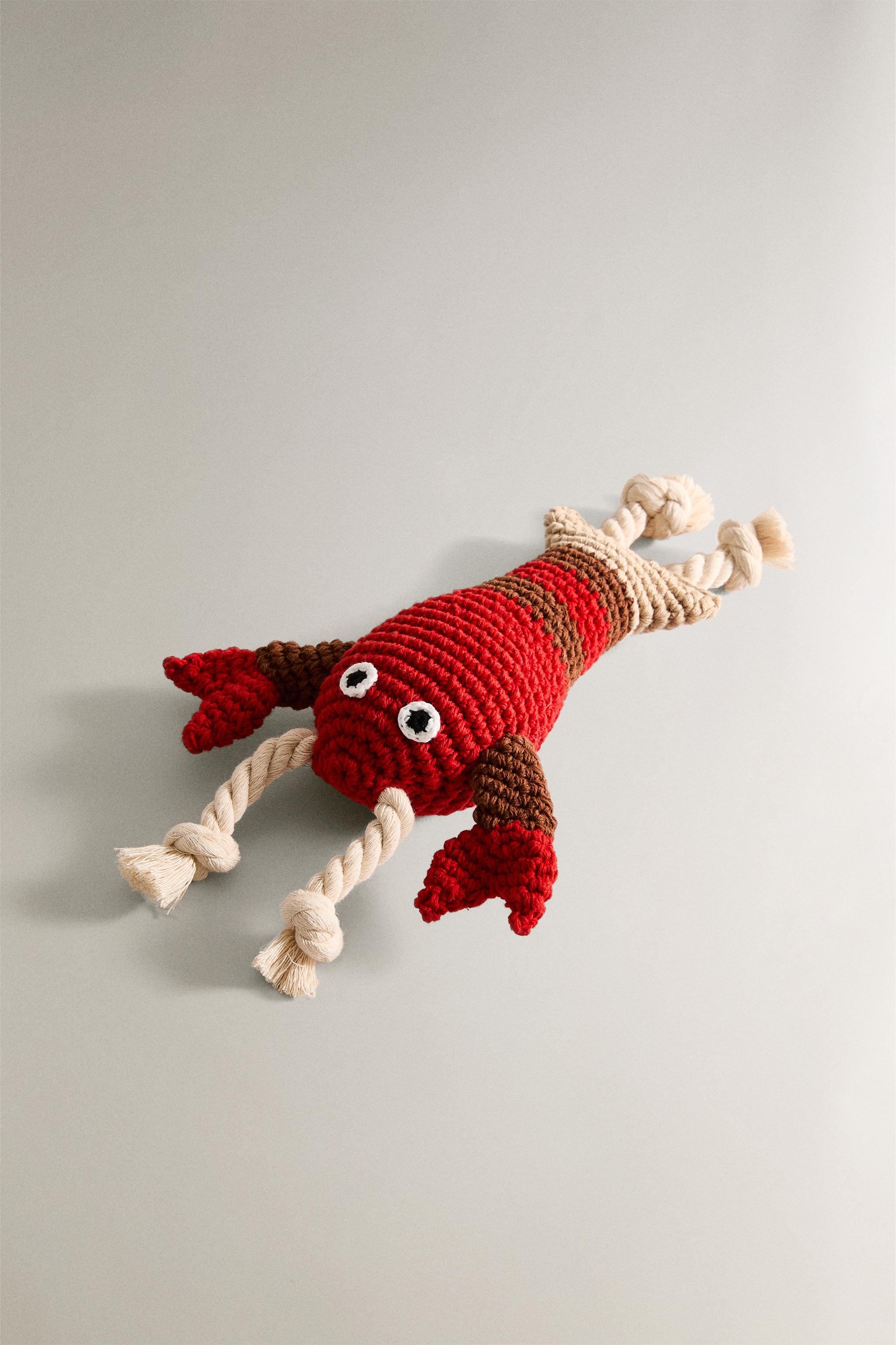 CROCHET LOBSTER PET TOY