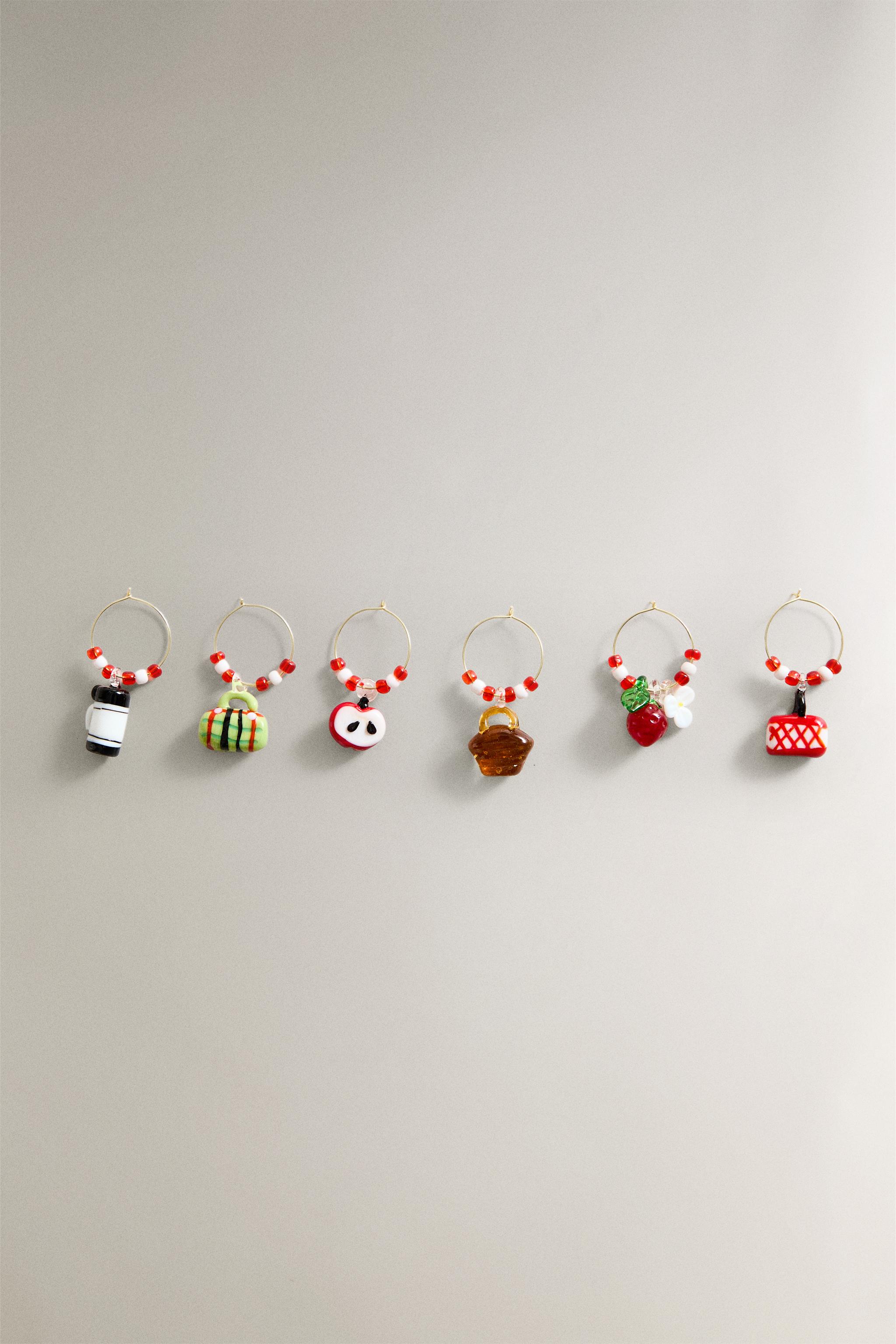 SET OF PICNIC GLASS CHARMS (SET OF 6)