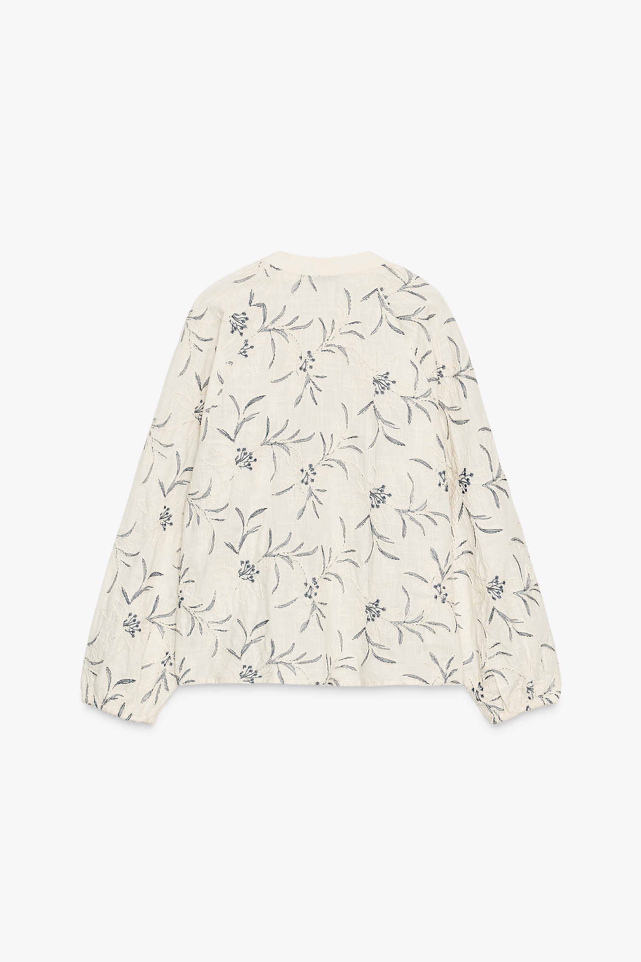 EMBROIDERED TEXTURED RUSTIC BLOUSE