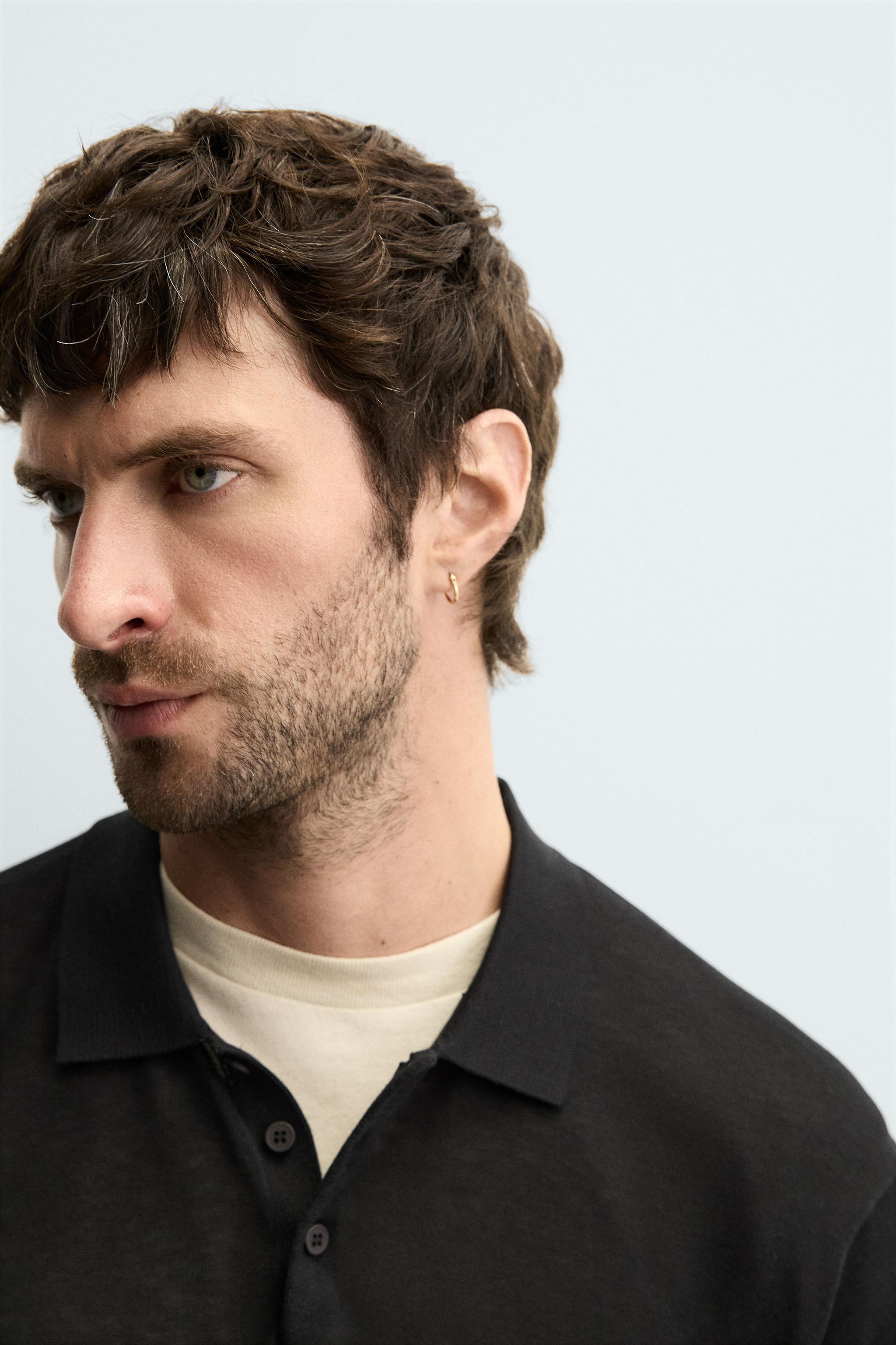 COTTON SILK KNIT POLO