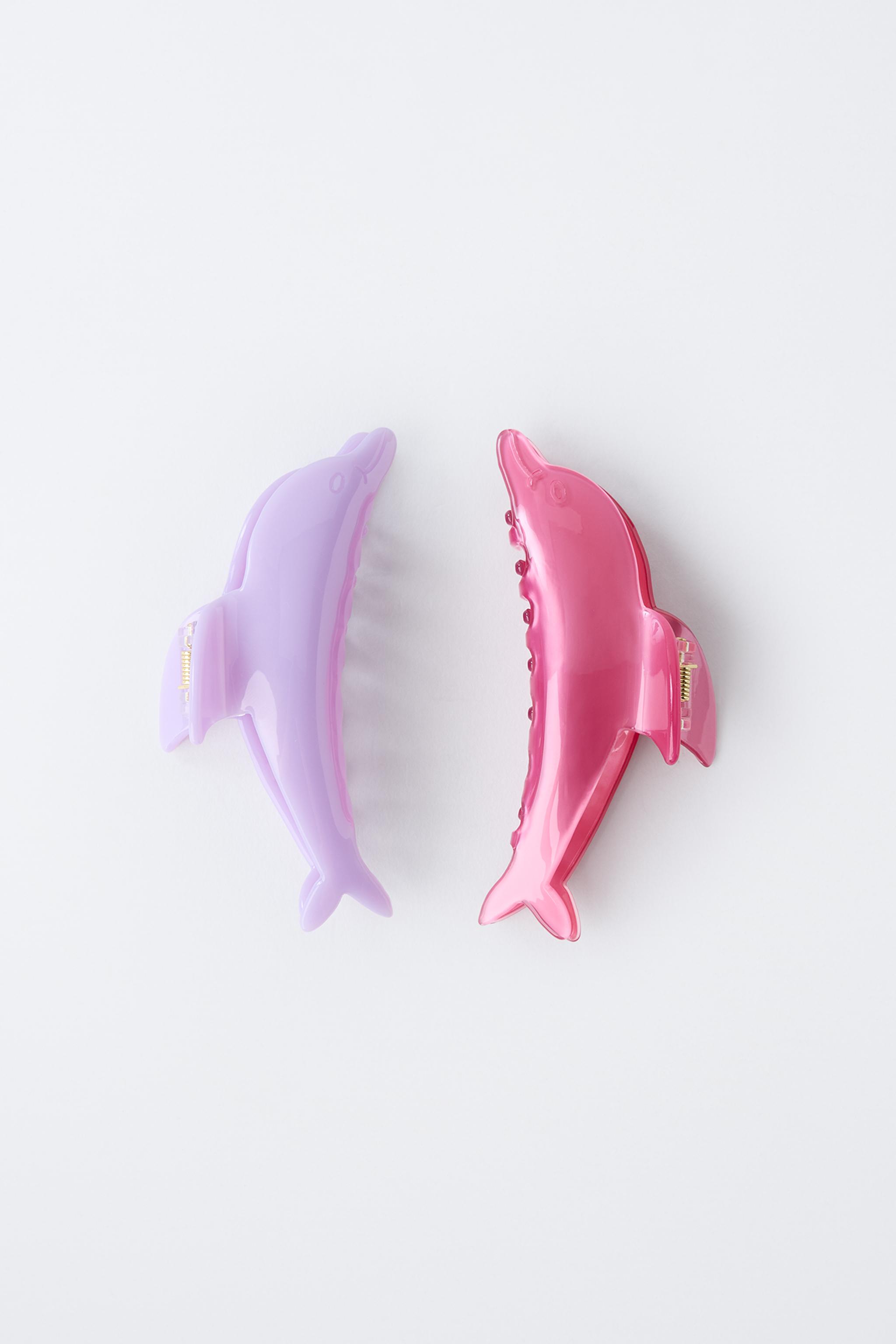 TWO-PACK OF DOLPHIN HAIR CLIPS