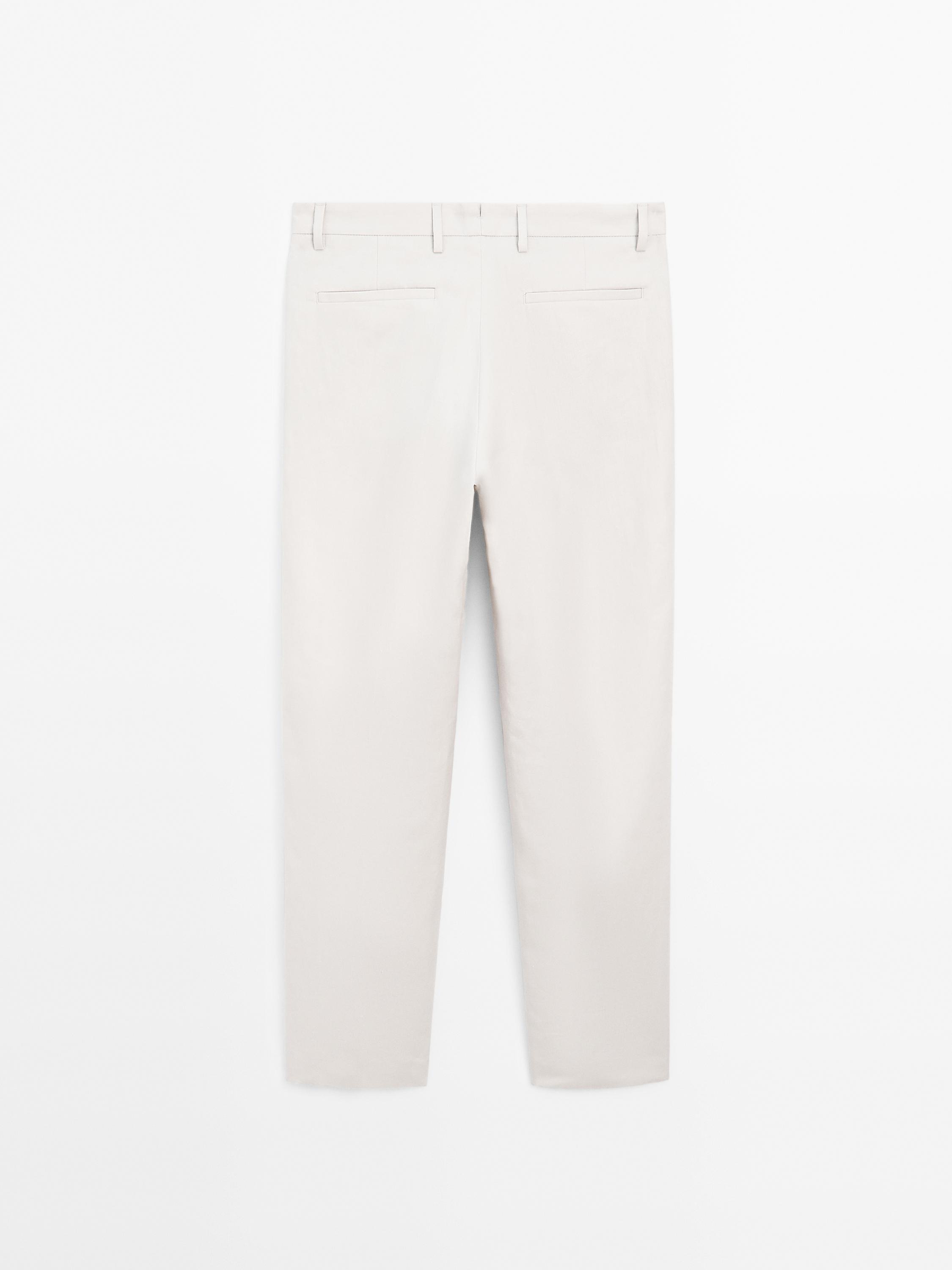 100% linen suit trousers