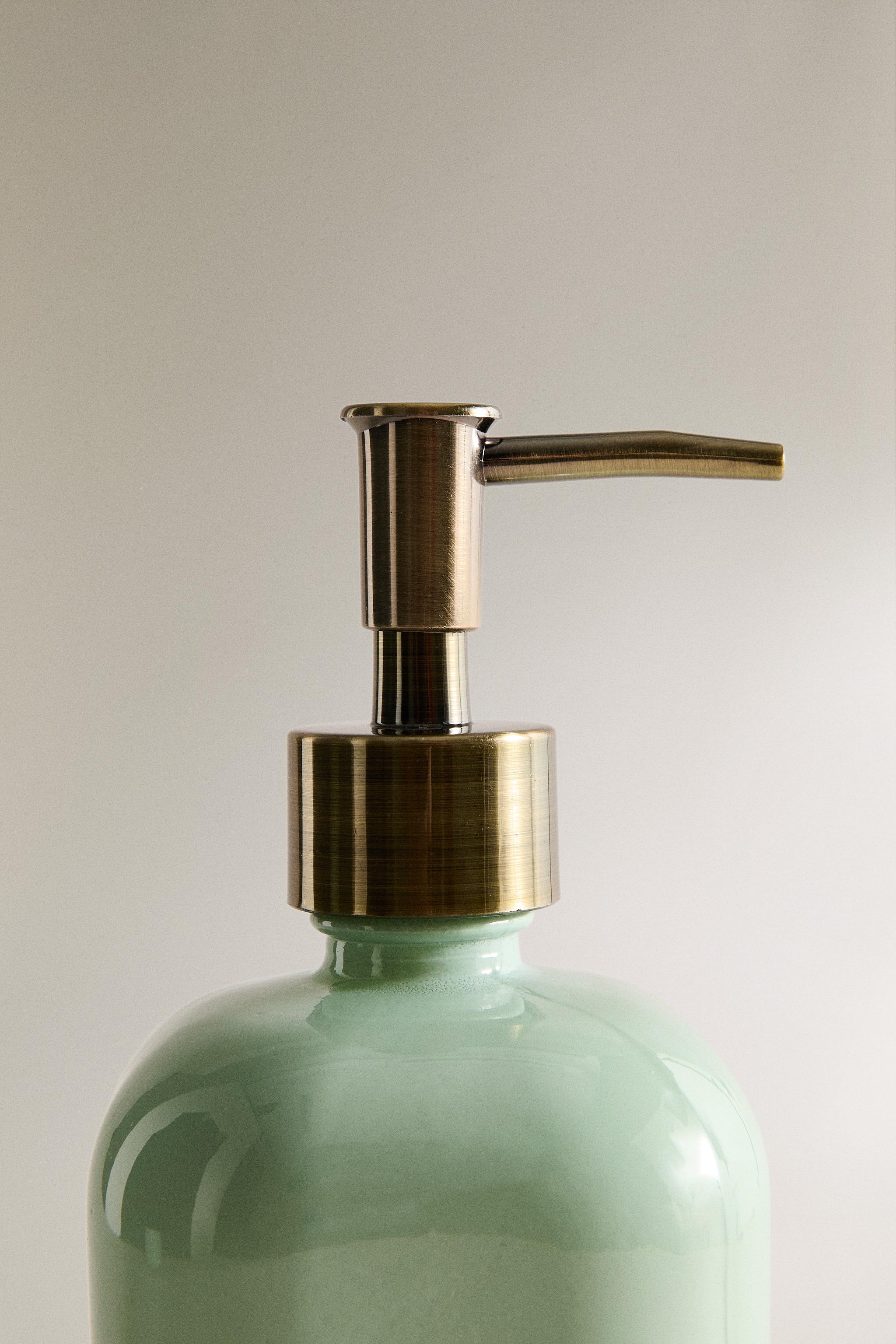 JADE GLASS SOAP DISPENSER