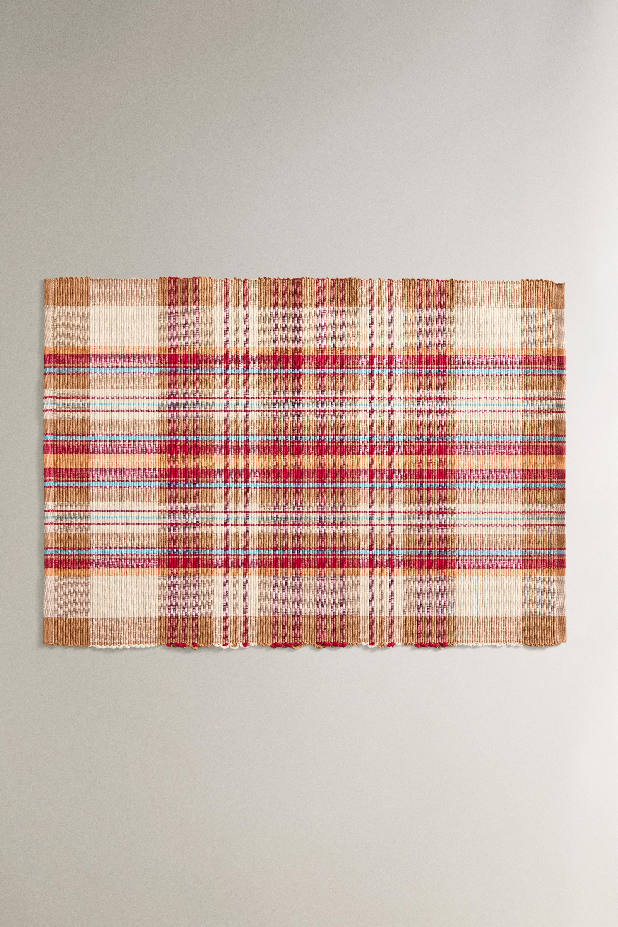 SET OF CHECK COTTON PLACEMATS (SET OF 2)
