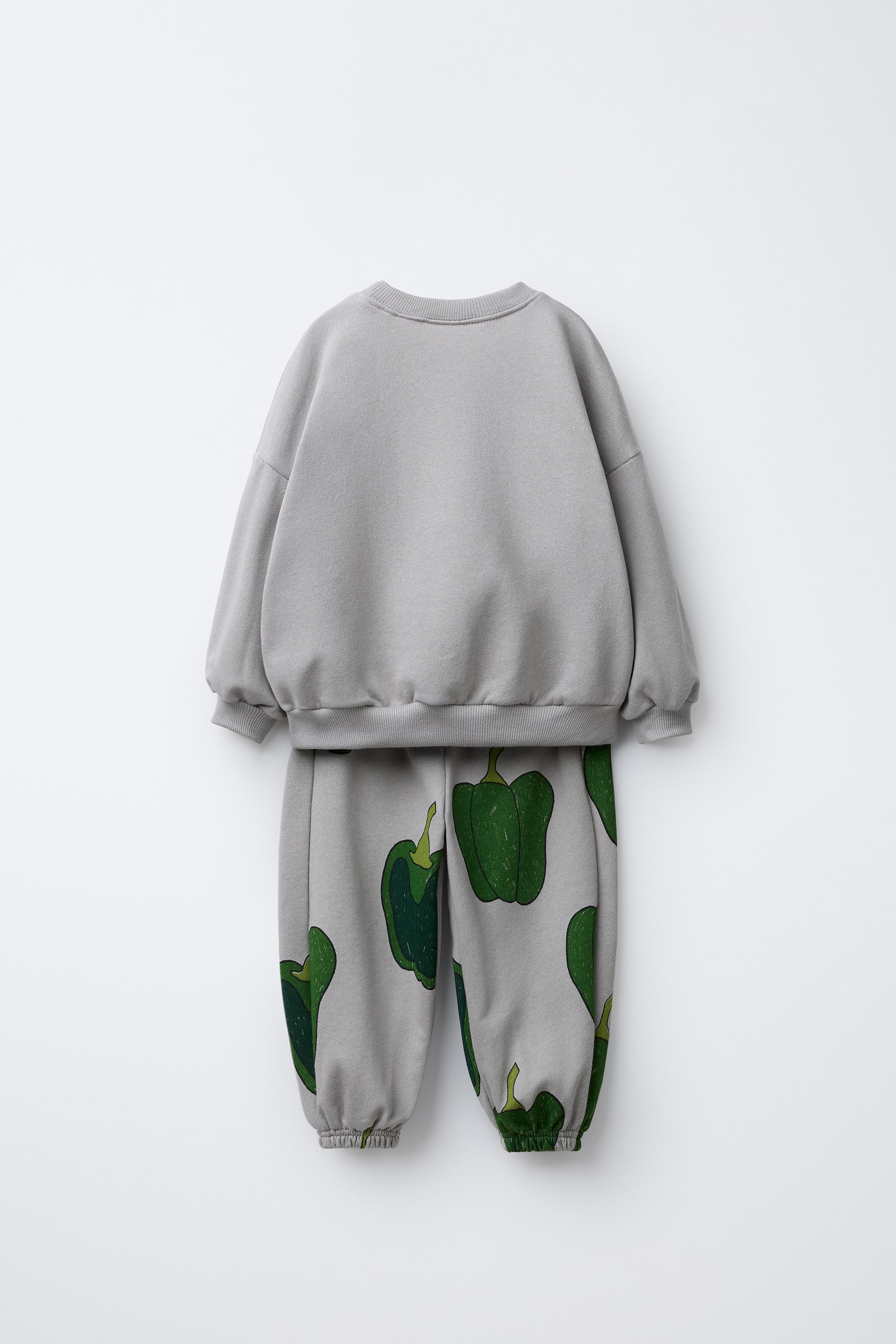 PRINTED JOGGING SWEATSHIRT AND JOGGER SET