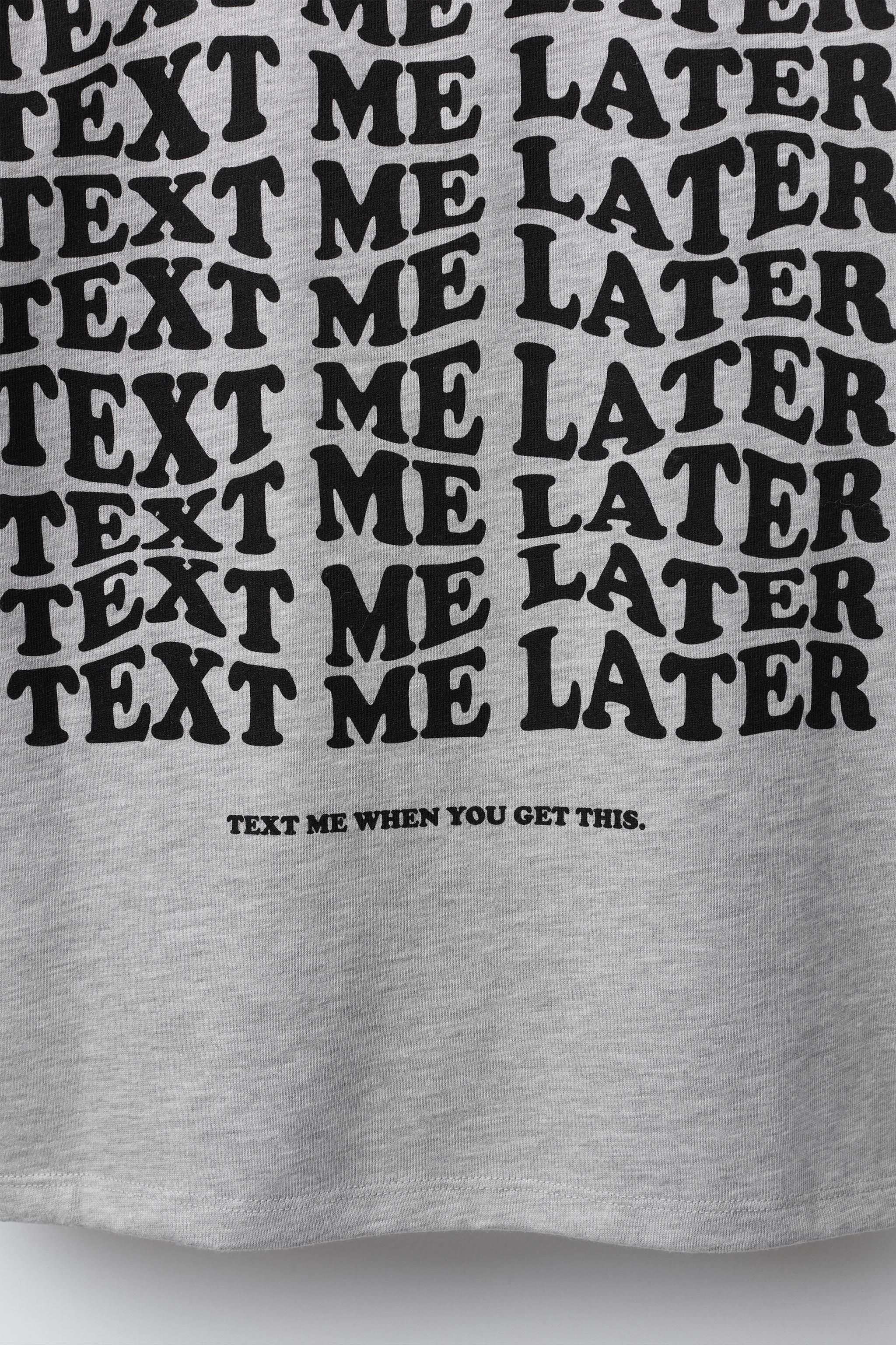 EMBROIDERED TEXT T-SHIRT