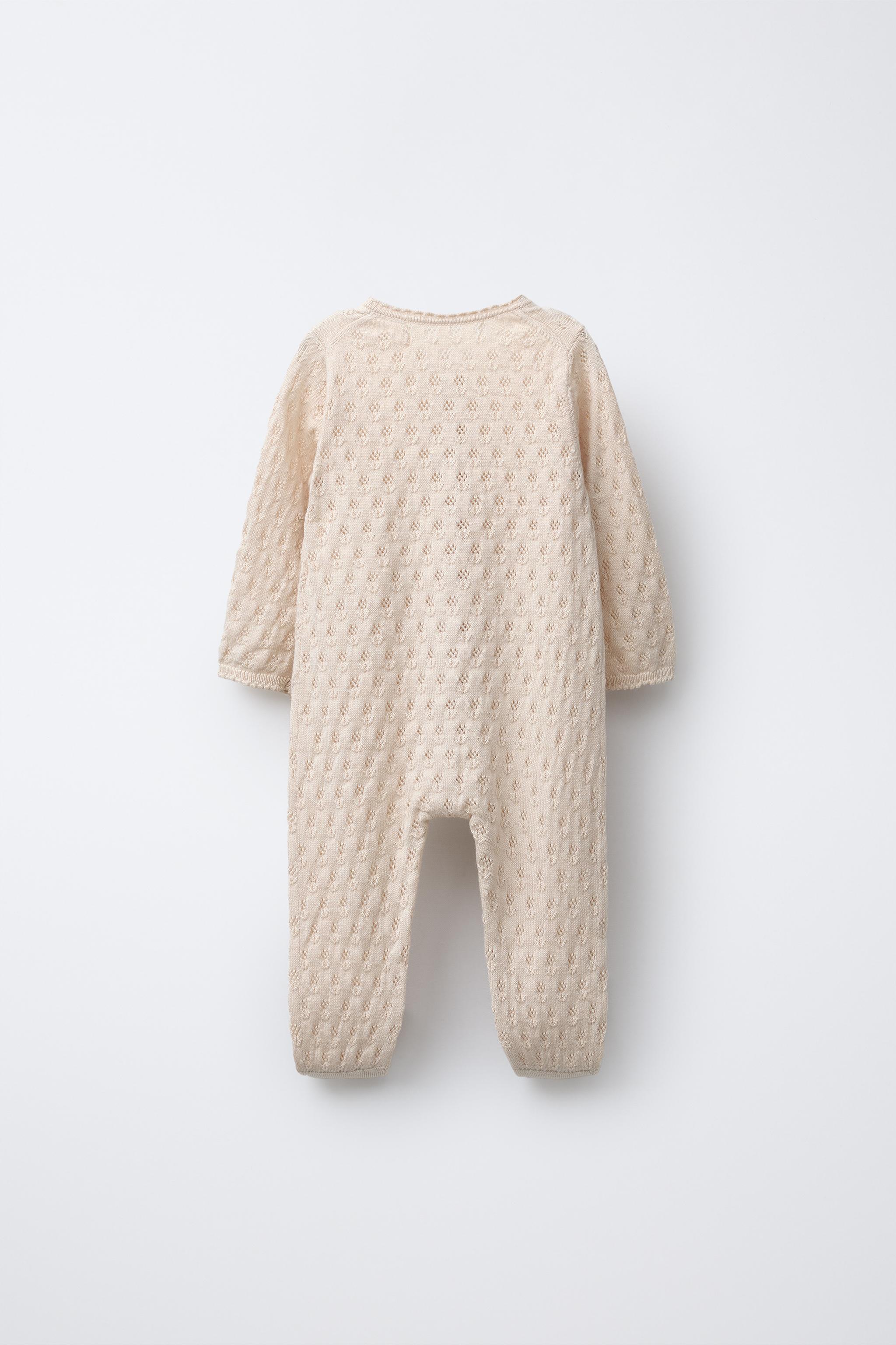 CONVERTIBLE COTTON, SILK AND CASHMERE TEXTURED KNIT JUMPSUIT WITH FOOT