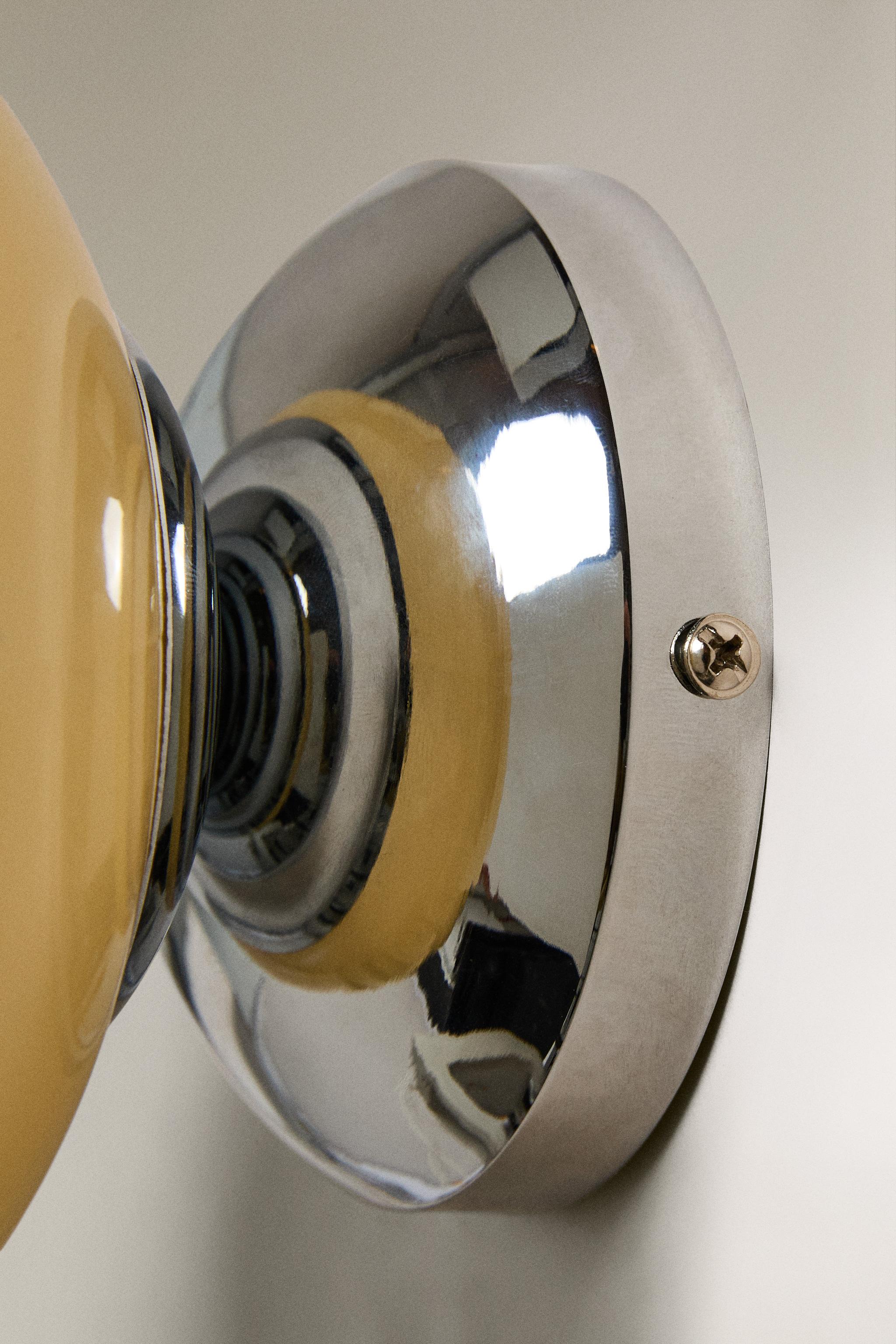 LAMP | GLASS METAL WALL SCONCE