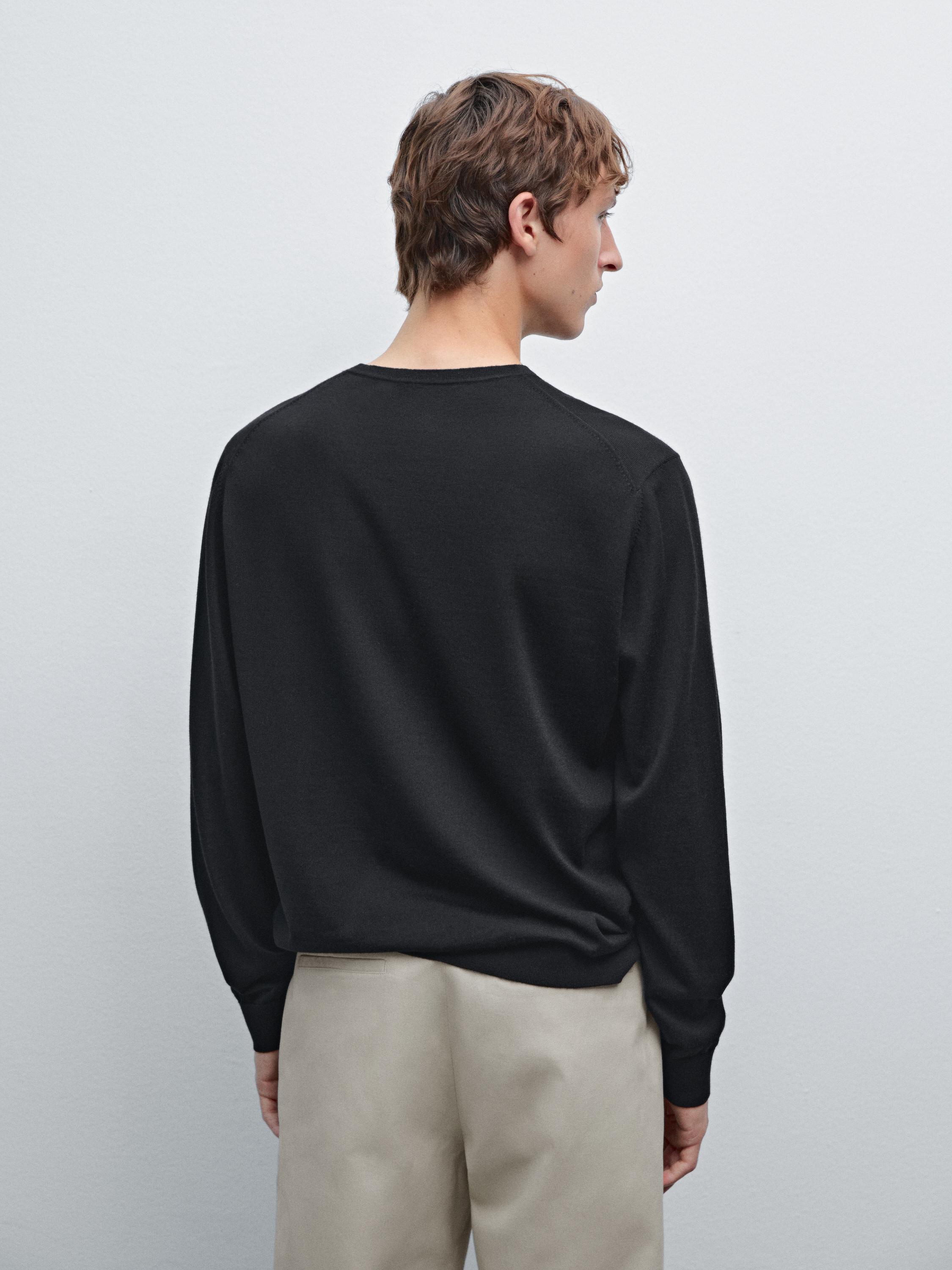 100% merino wool knit sweater