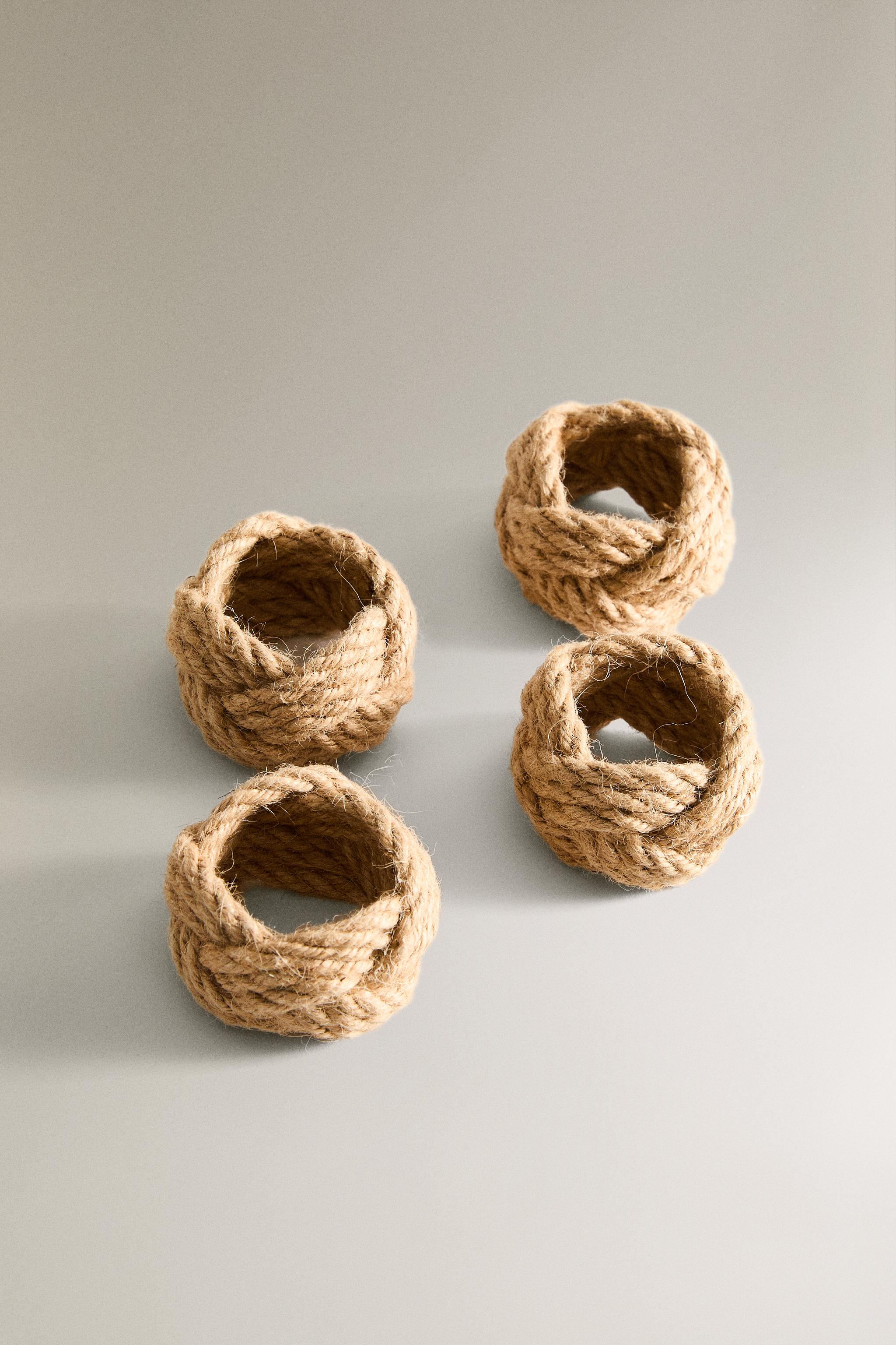 SET OF JUTE NAPKIN RINGS (SET OF 4)