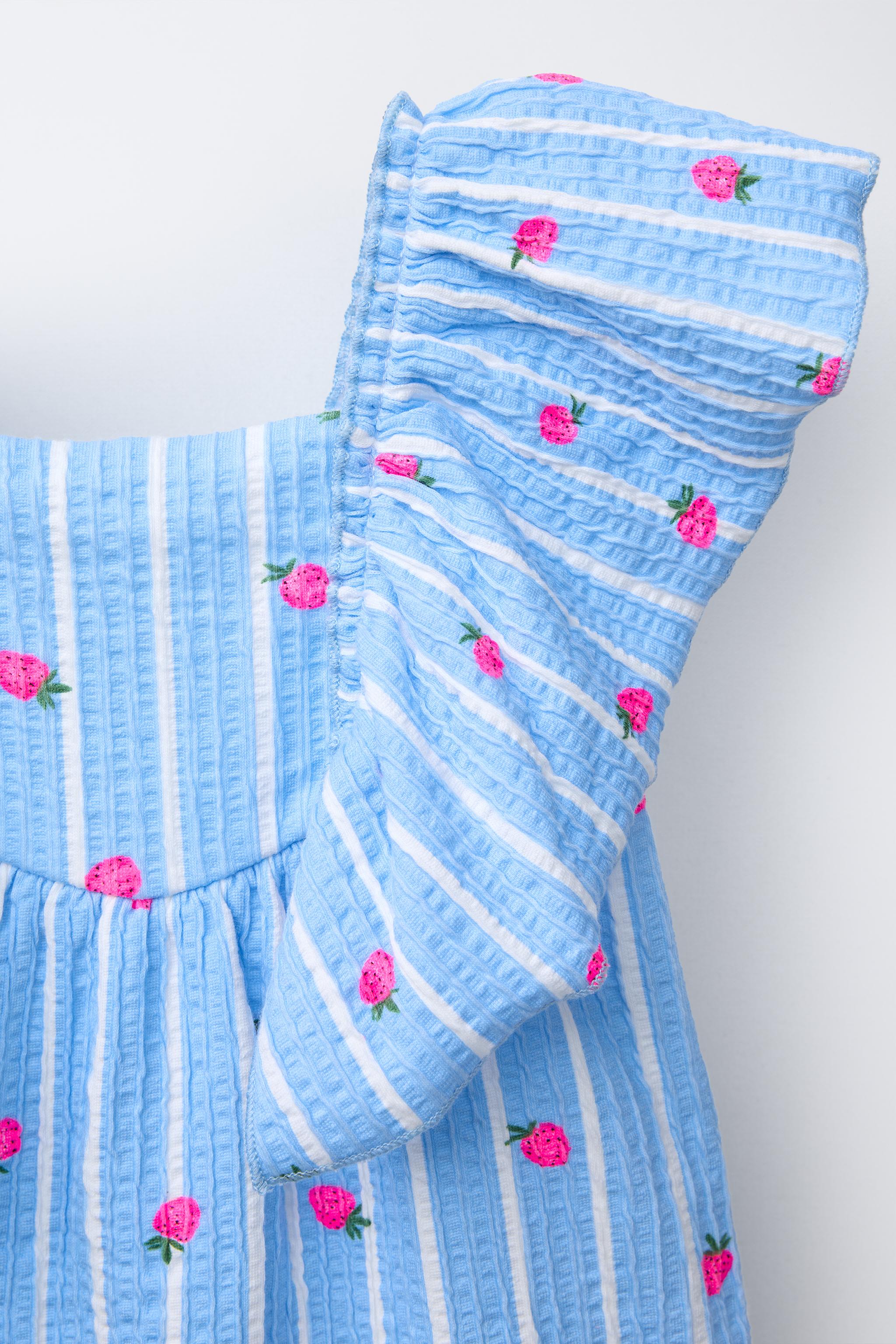 PRINTED RUFFLE DRESS