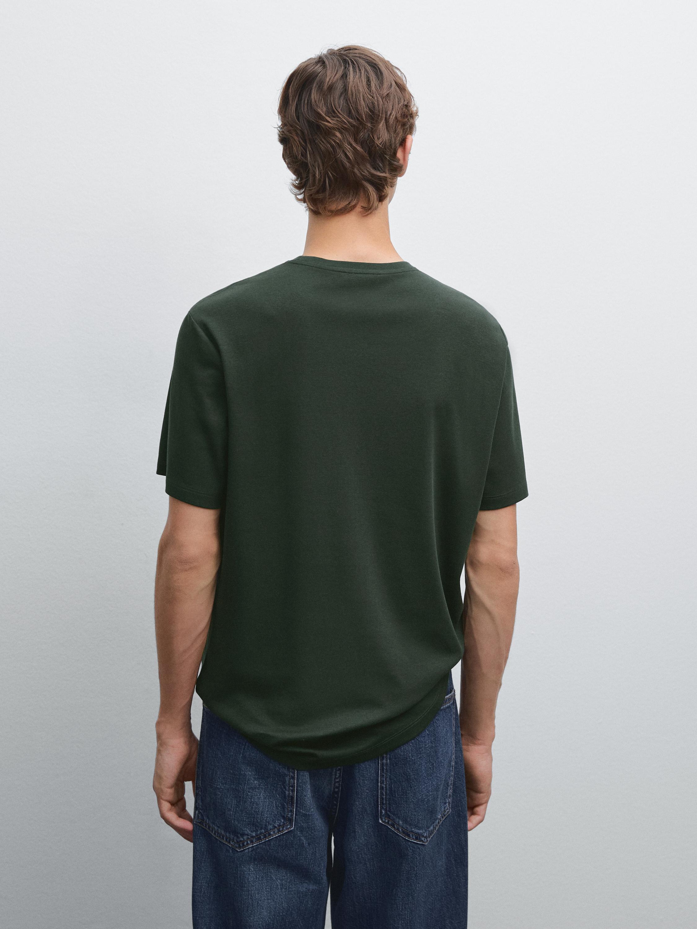 Short sleeve cotton blend T-shirt