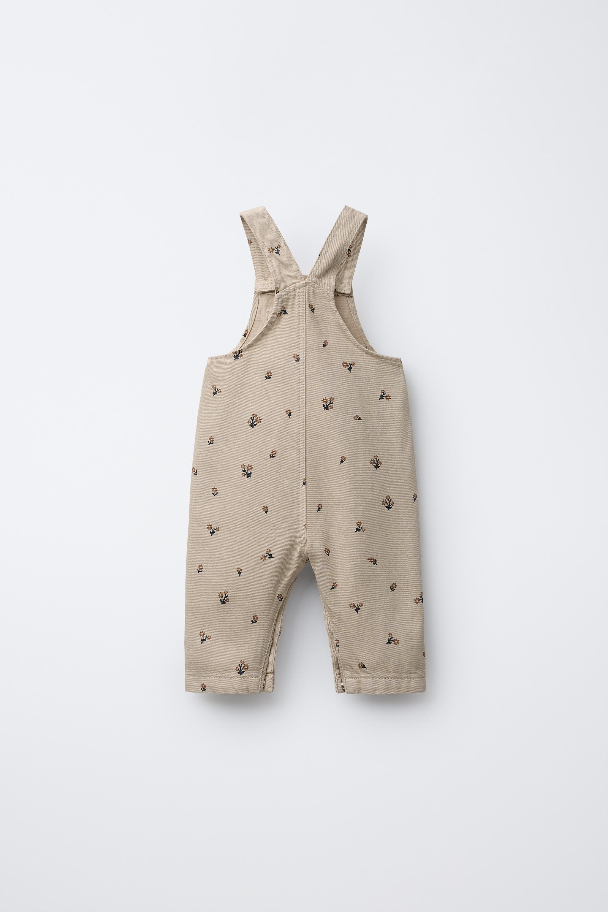 FLORAL TWILL OVERALLS