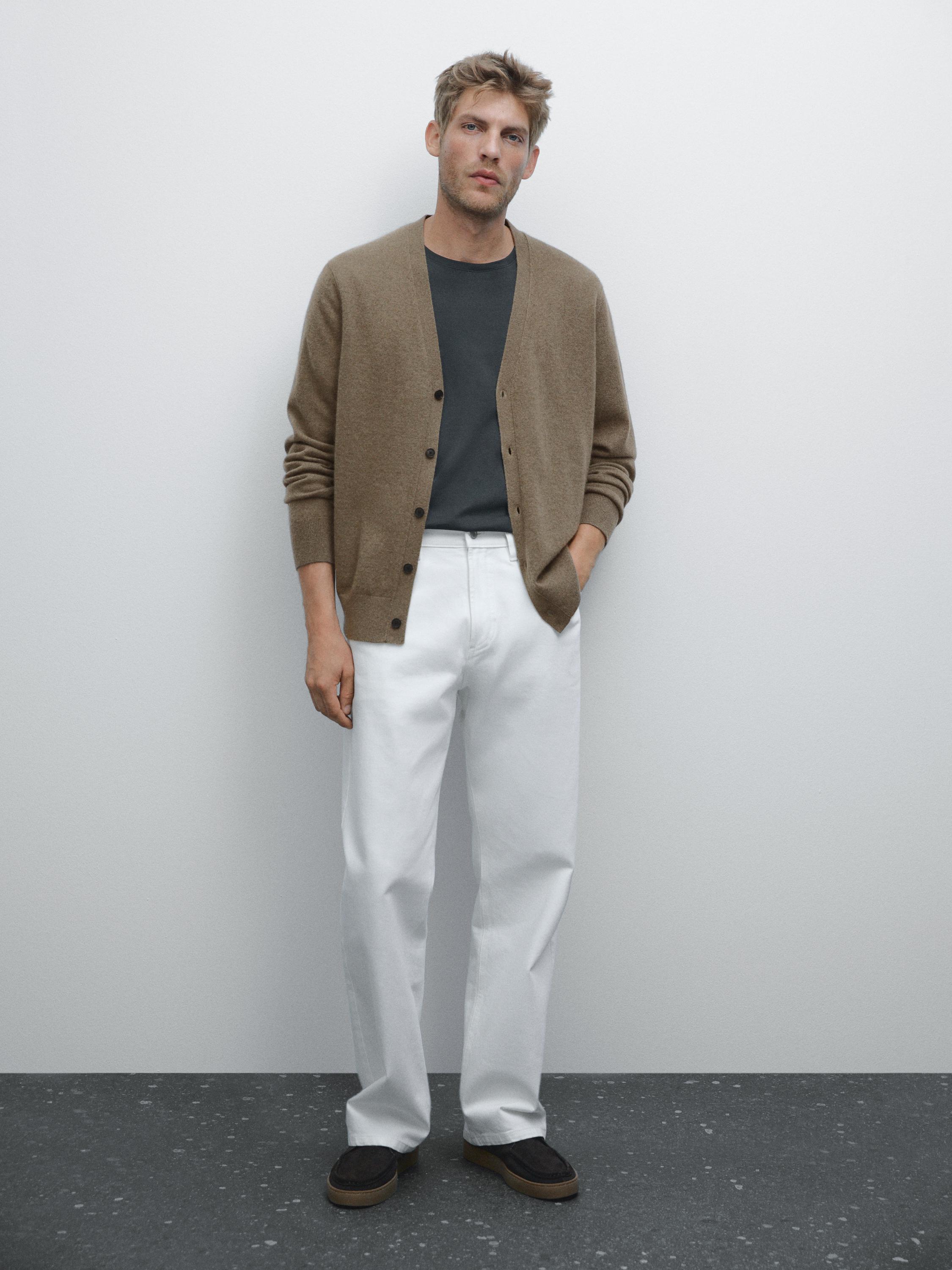 100% cashmere V-neck cardigan