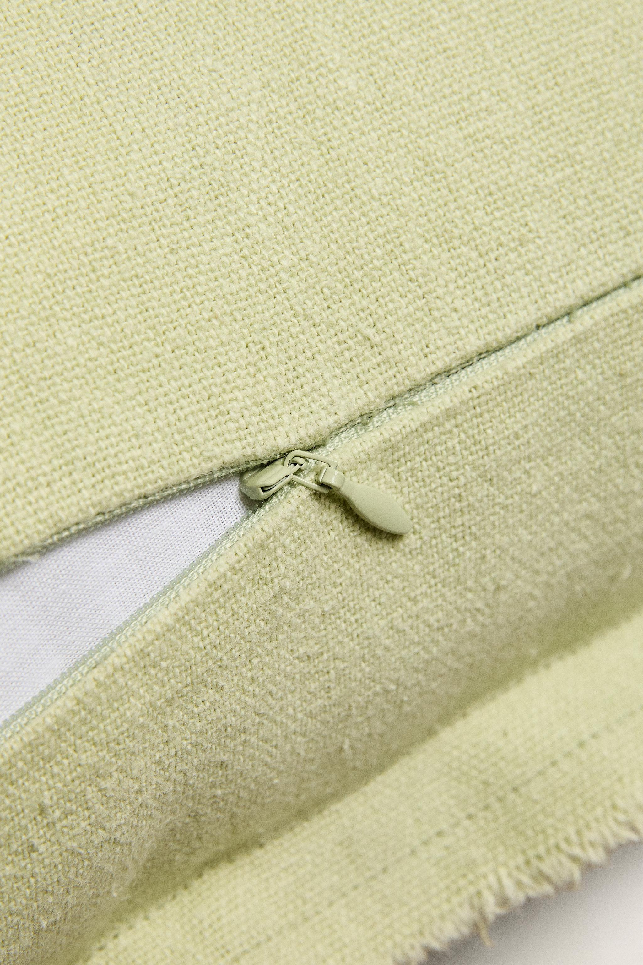 FRINGED THROW PILLOW COVER