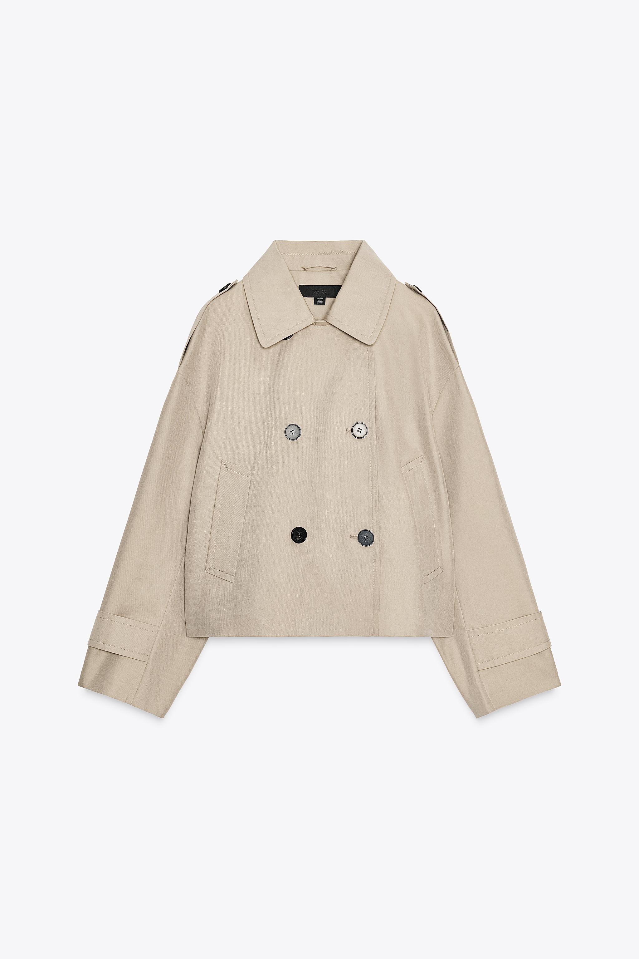 DOUBLE BREASTED SHORT TRENCH COAT
