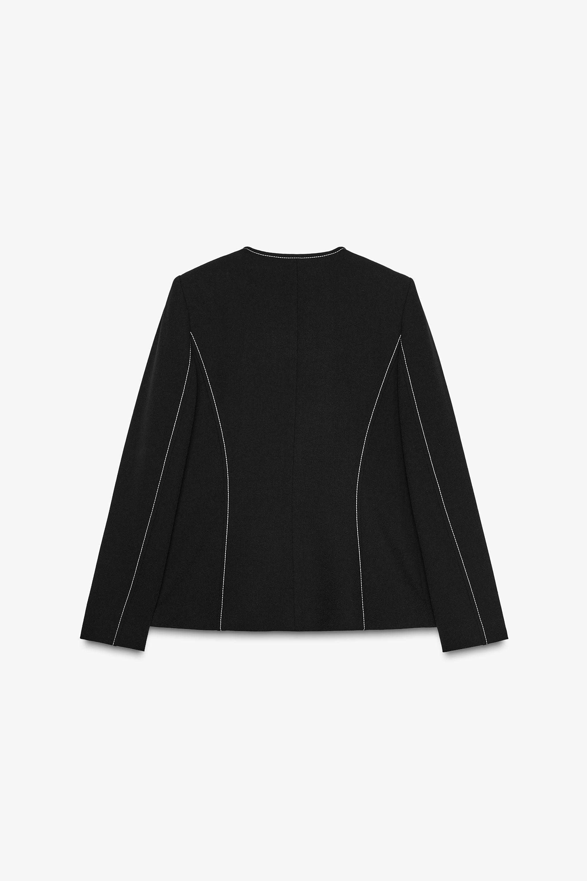TRIM TOPSTITCHING BLAZER