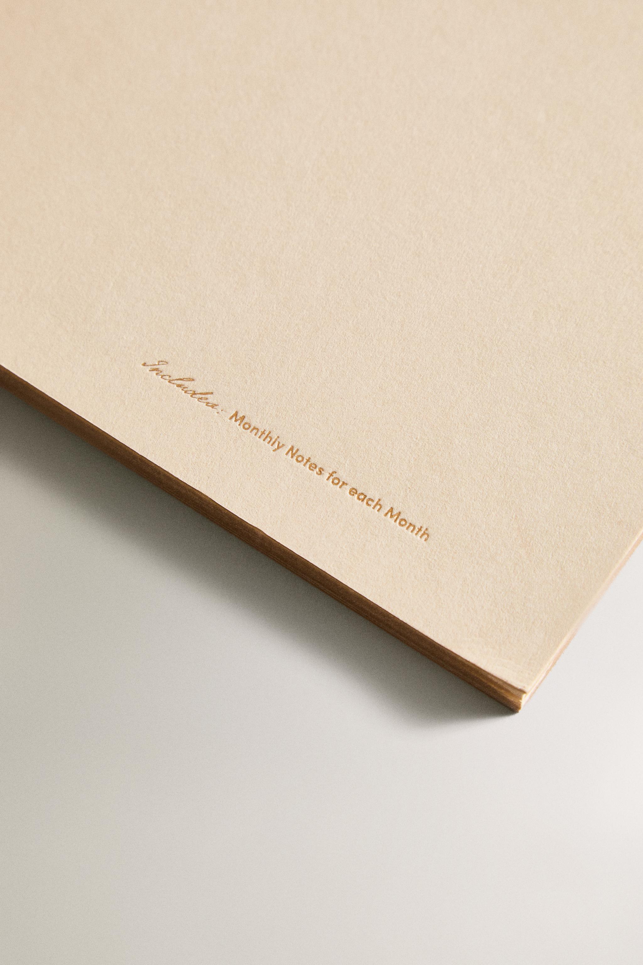 A5 MONTHLY PLANNER WITH GOLD RIMS