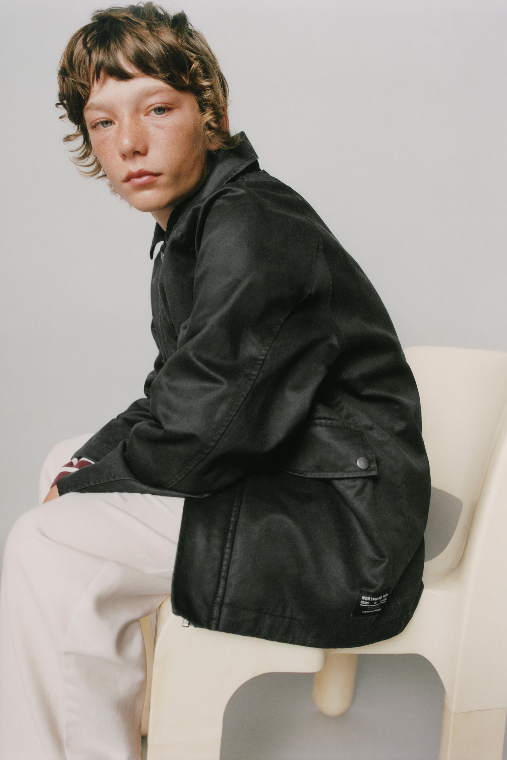 WAXED JACKET WITH LABEL