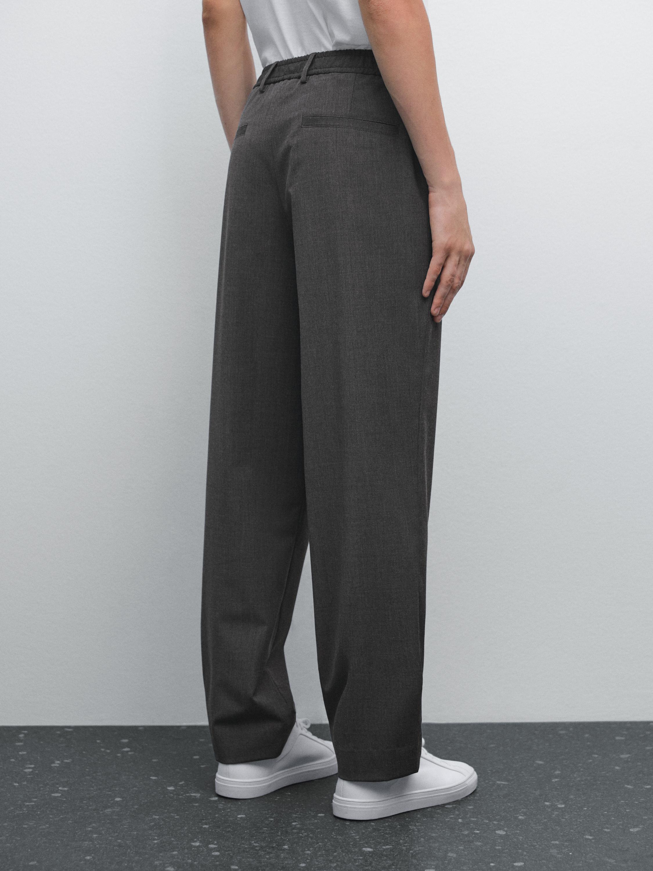 Total look wool blend trousers