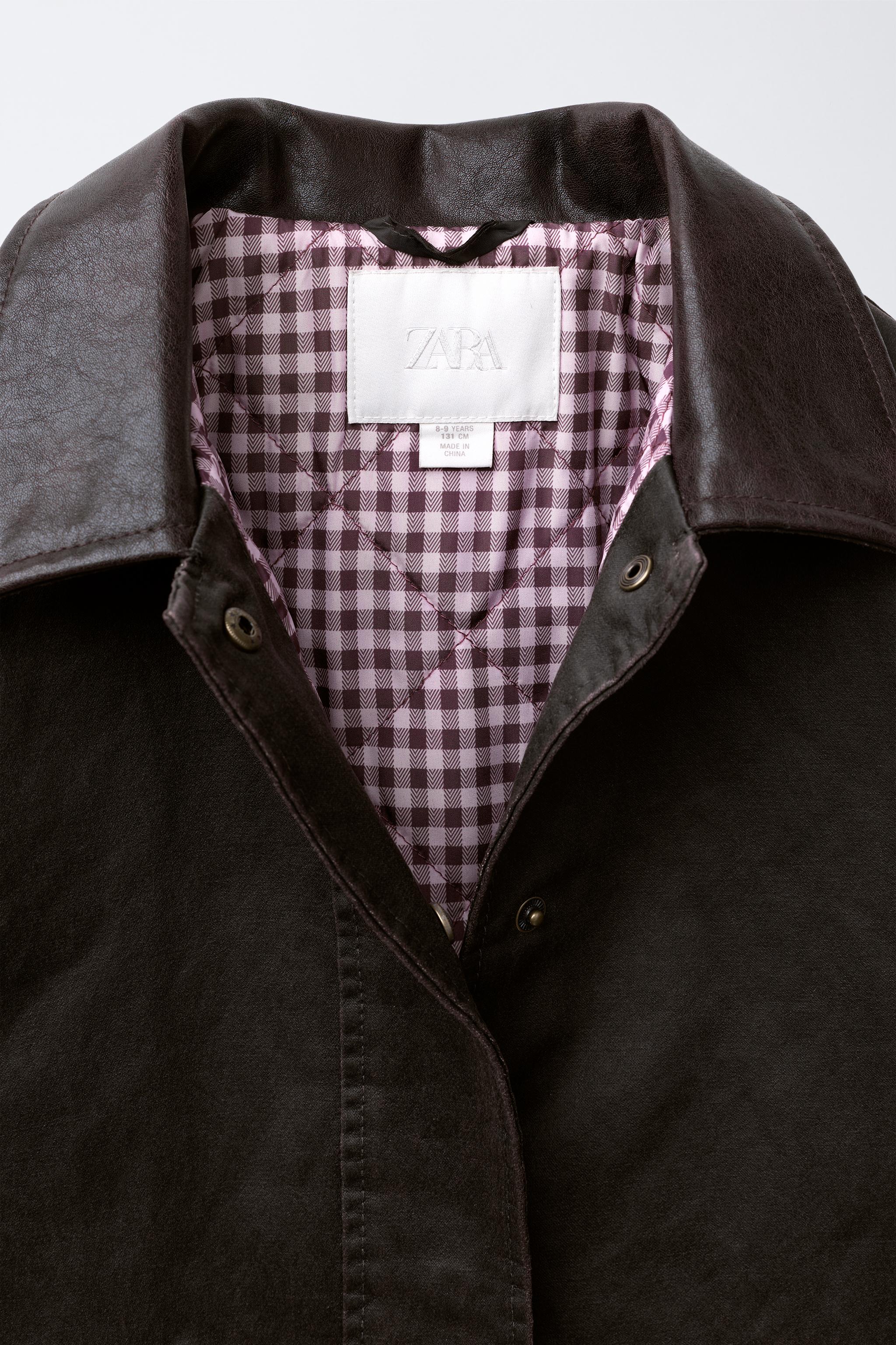 WAXED JACKET WITH FAUX FUR COLLAR