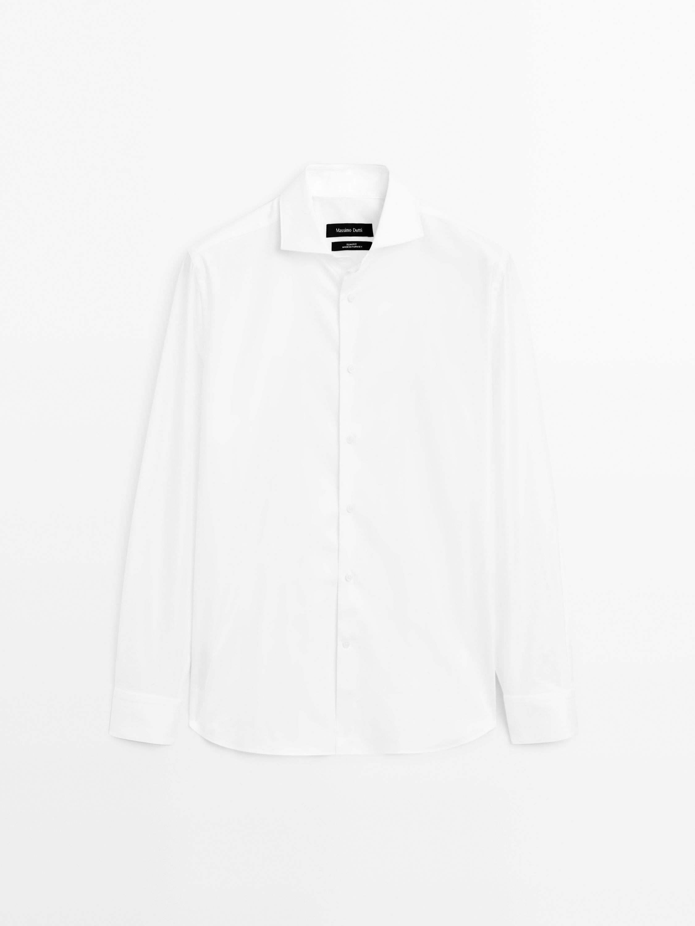 Slim fit 100% cotton shirt