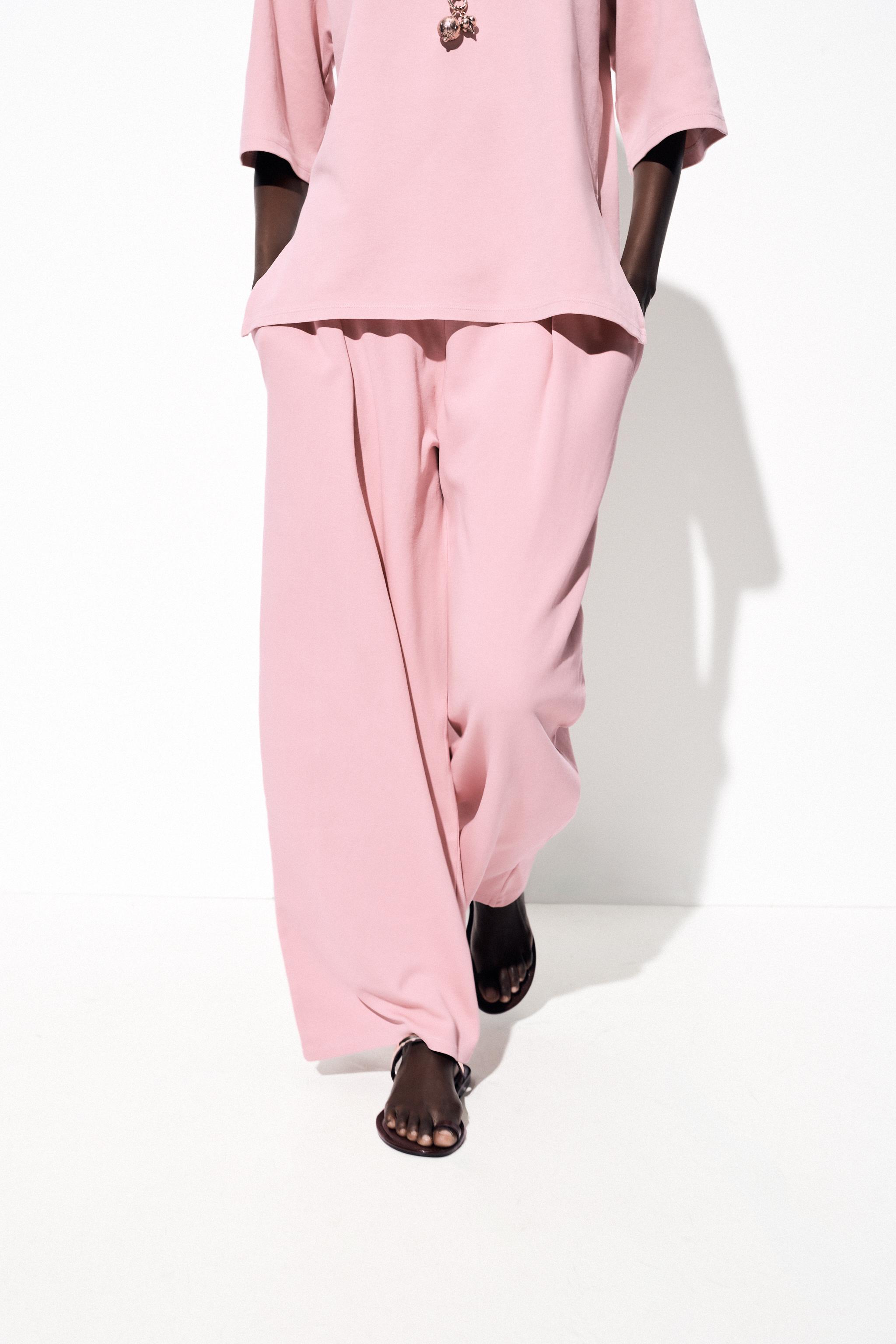 WASHED EFFECT INTERLOCK PANTS