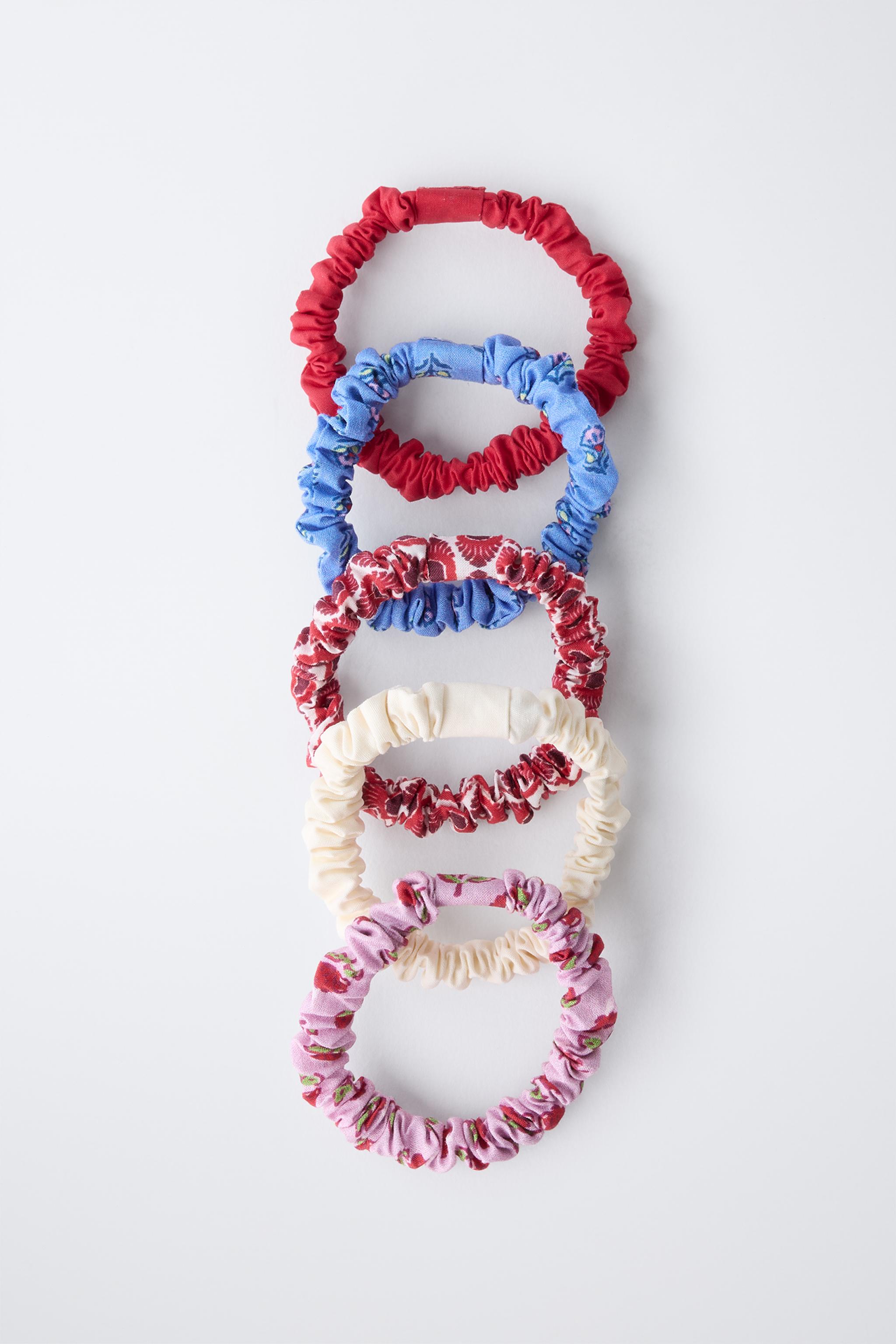 FIVE-PACK OF PRINTED SCRUNCHIES